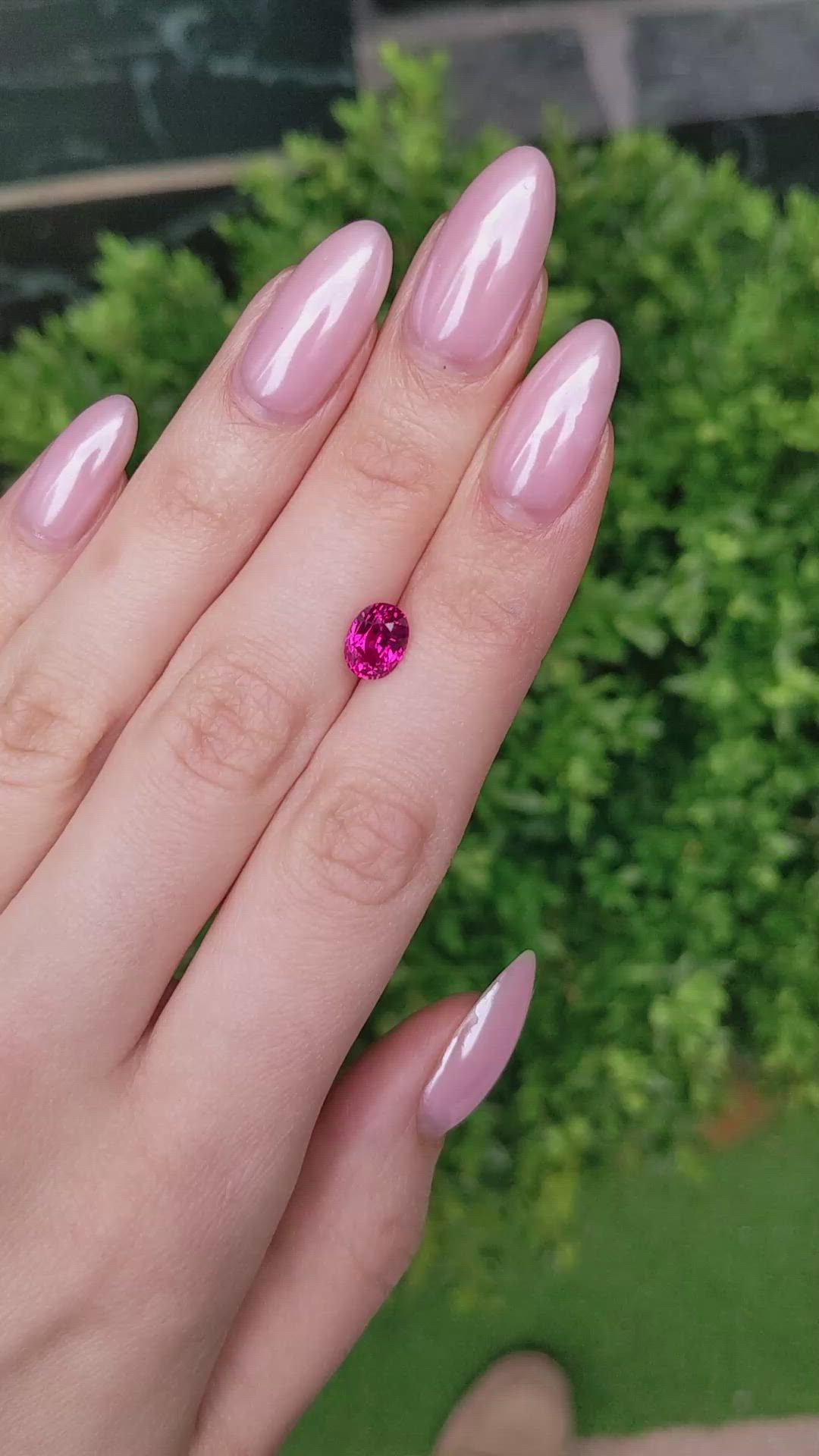 2.06 Ct. Pinkish Red Ruby from Mozambique Size Video