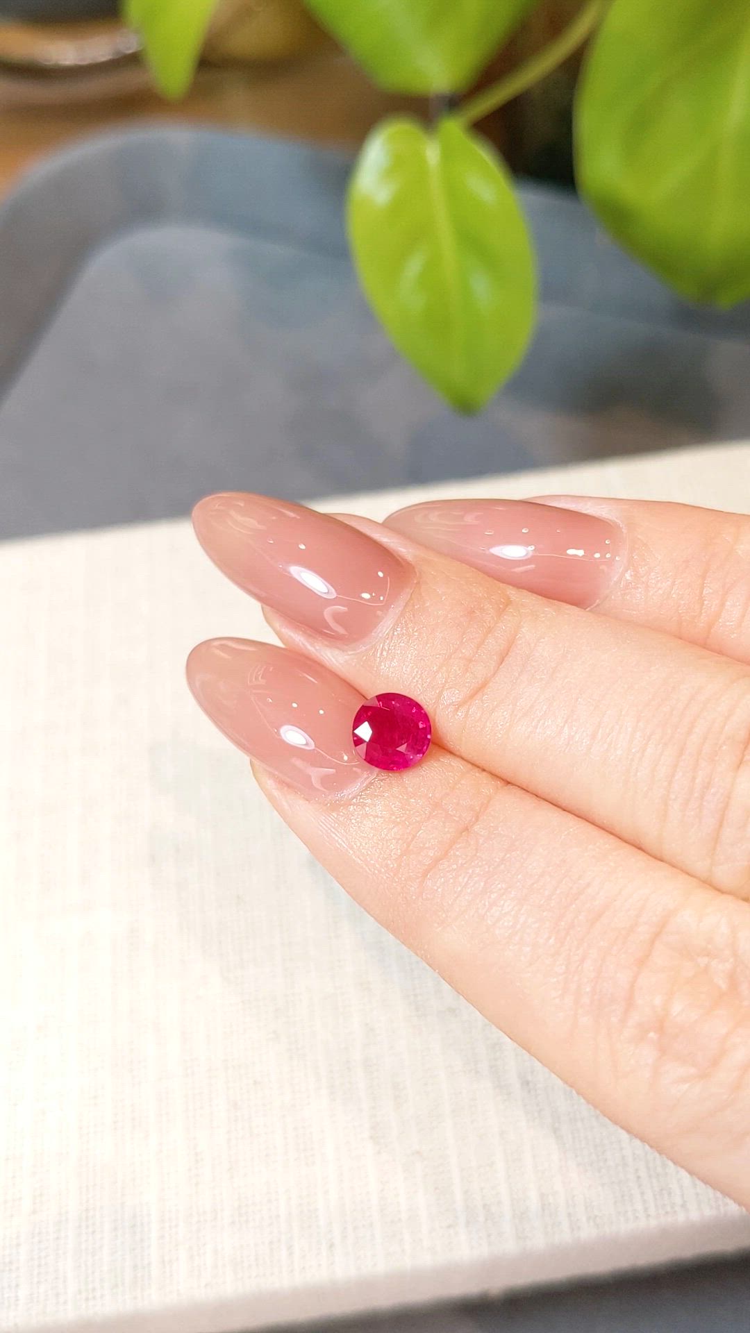 0.92 Ct. Pinkish Red Ruby from Mozambique Size Video