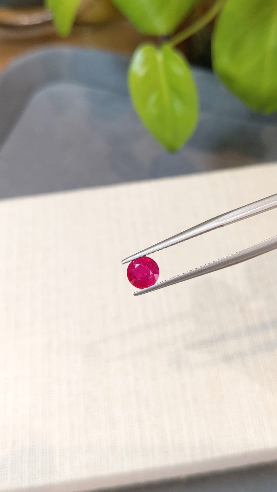 0.92 Ct. Pinkish Red Ruby from Mozambique Size Video