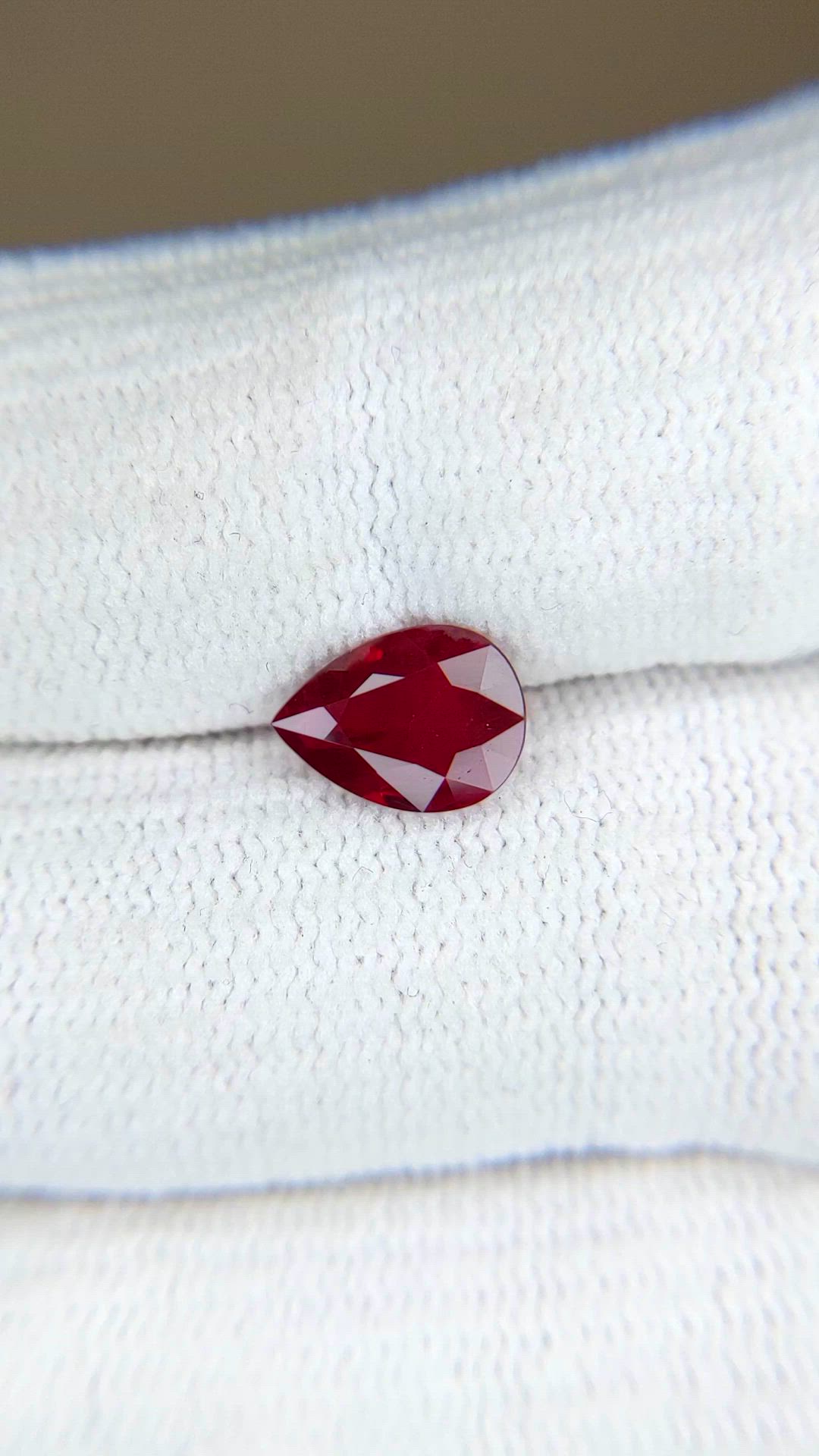 1.49 Ct. Ruby from Burma (Myanmar) Size Video