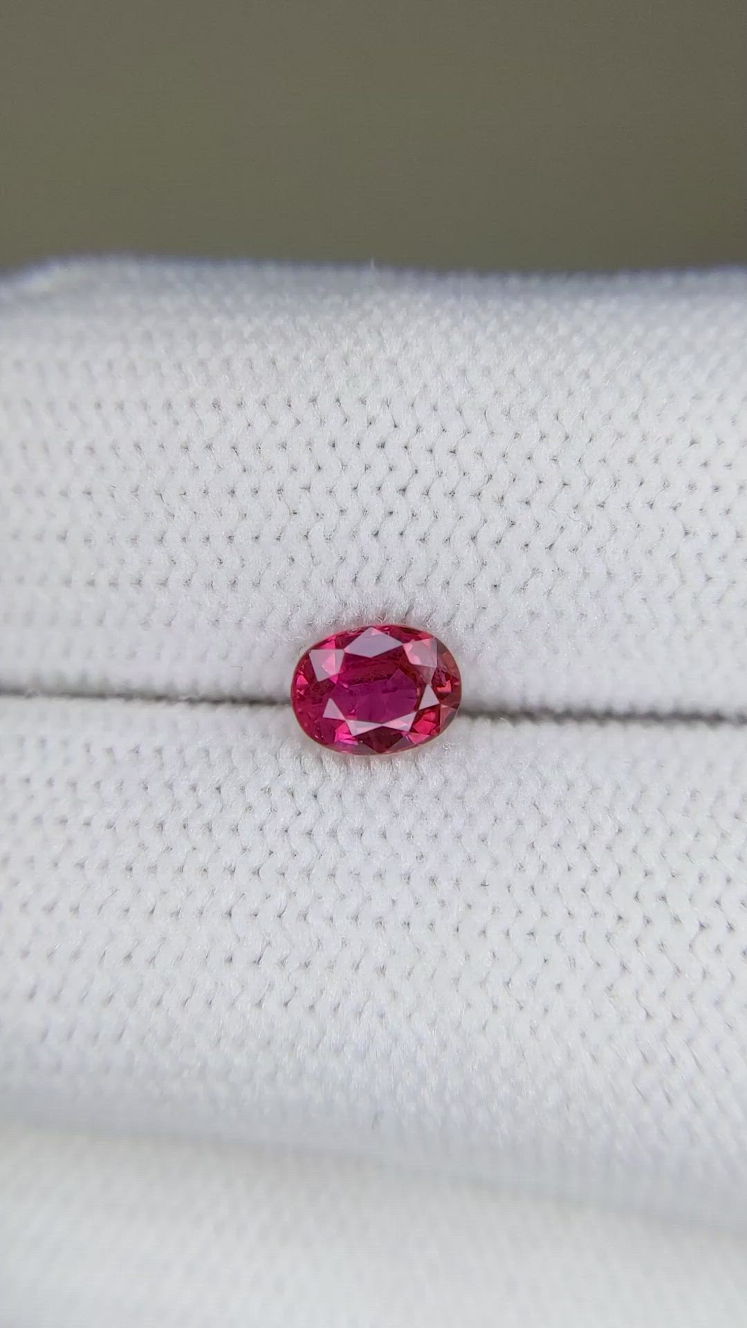 0.68 Ct. Pinkish Red Ruby from Mozambique Size Video