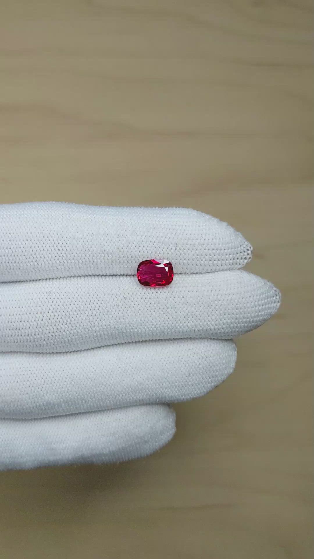 2.04 Ct. Ruby from Mozambique Size Video