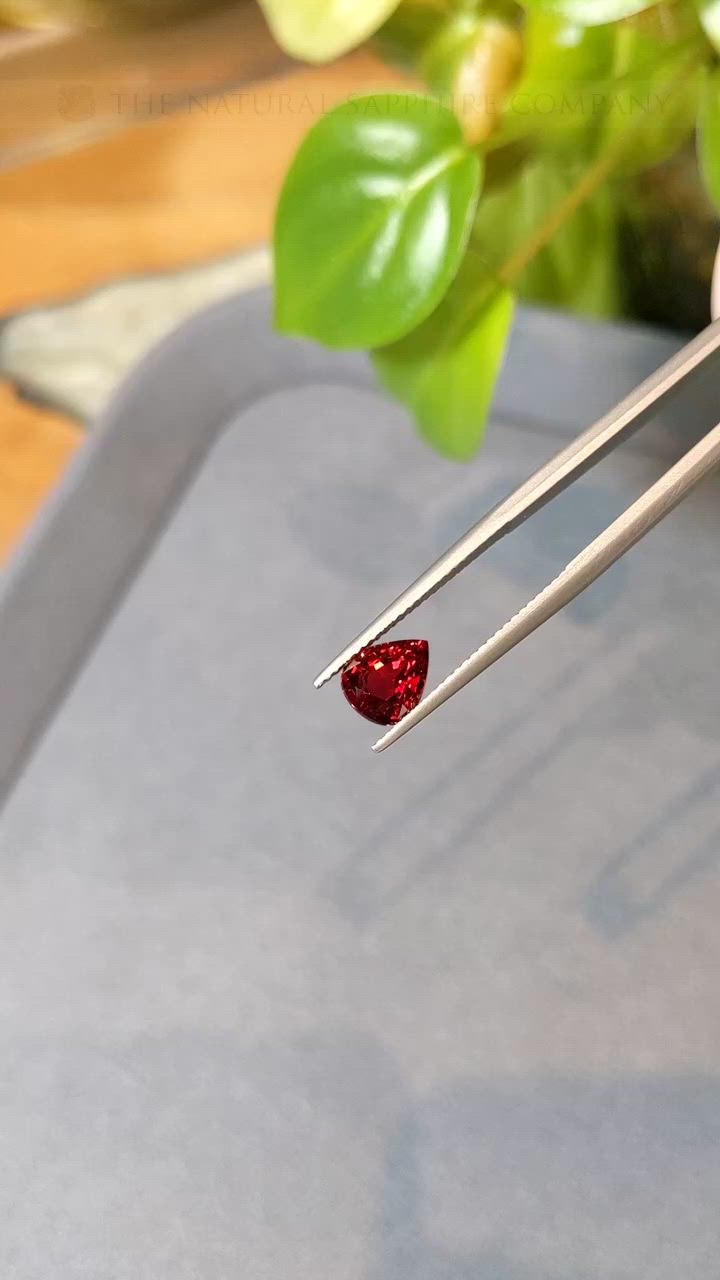 1.68 Ct. Pinkish Red Ruby from Mozambique Size Video