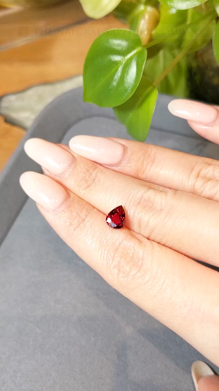 1.68 Ct. Pinkish Red Ruby from Mozambique Size Video