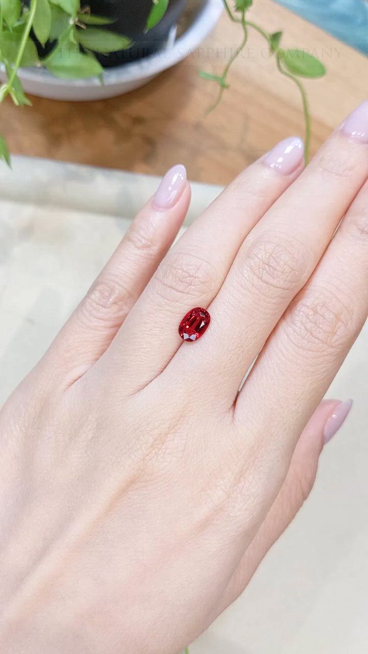 1.71 Ct. Ruby from Mozambique Size Video
