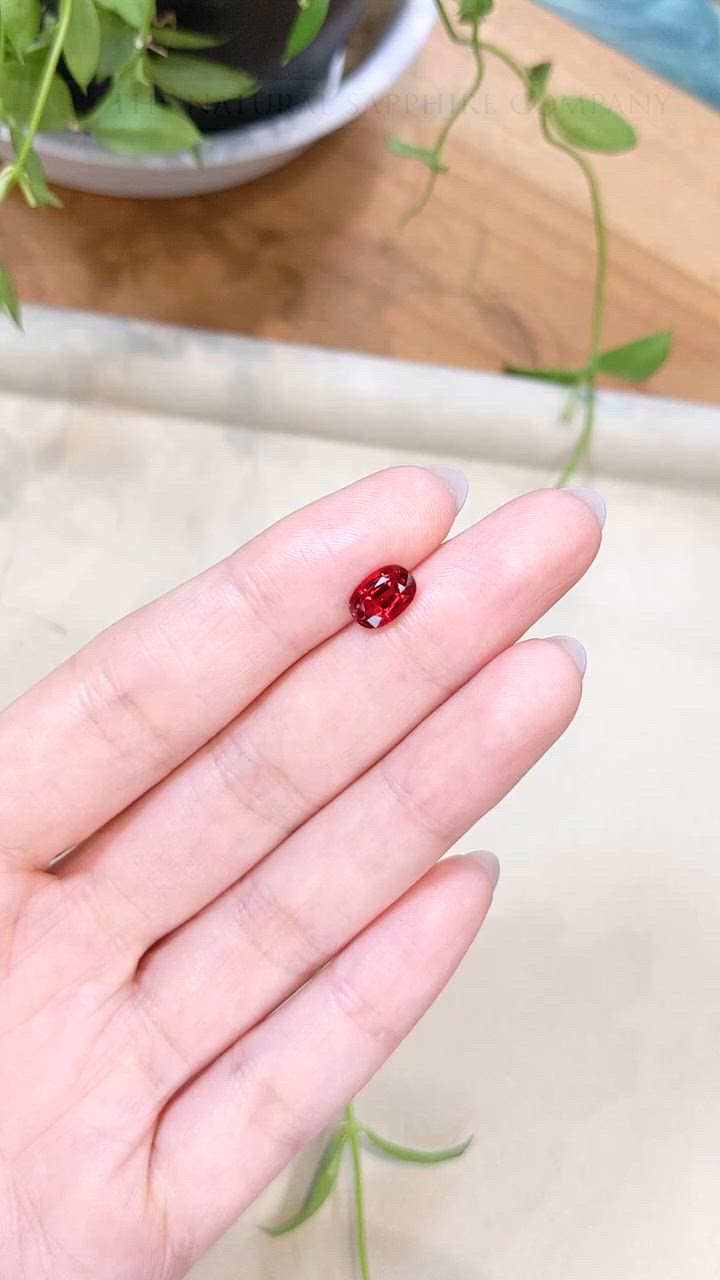 1.71 Ct. Ruby from Mozambique Size Video