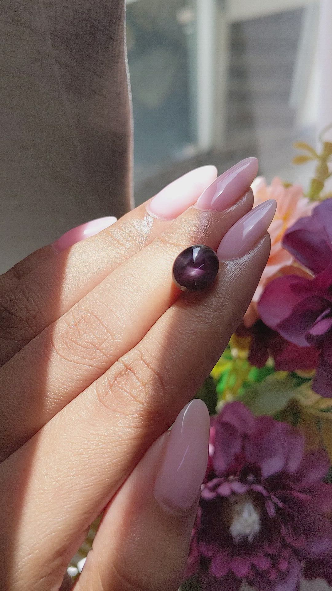 6.57 Ct. Purplish Red Star Ruby from Tanzania Size Video