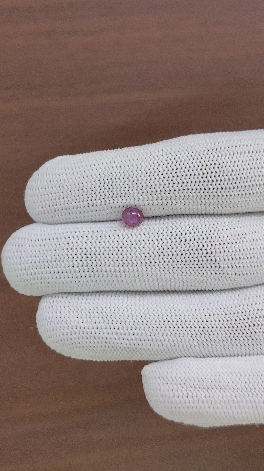 0.79 Ct. Purplish Red Star Ruby from Tanzania Size Video
