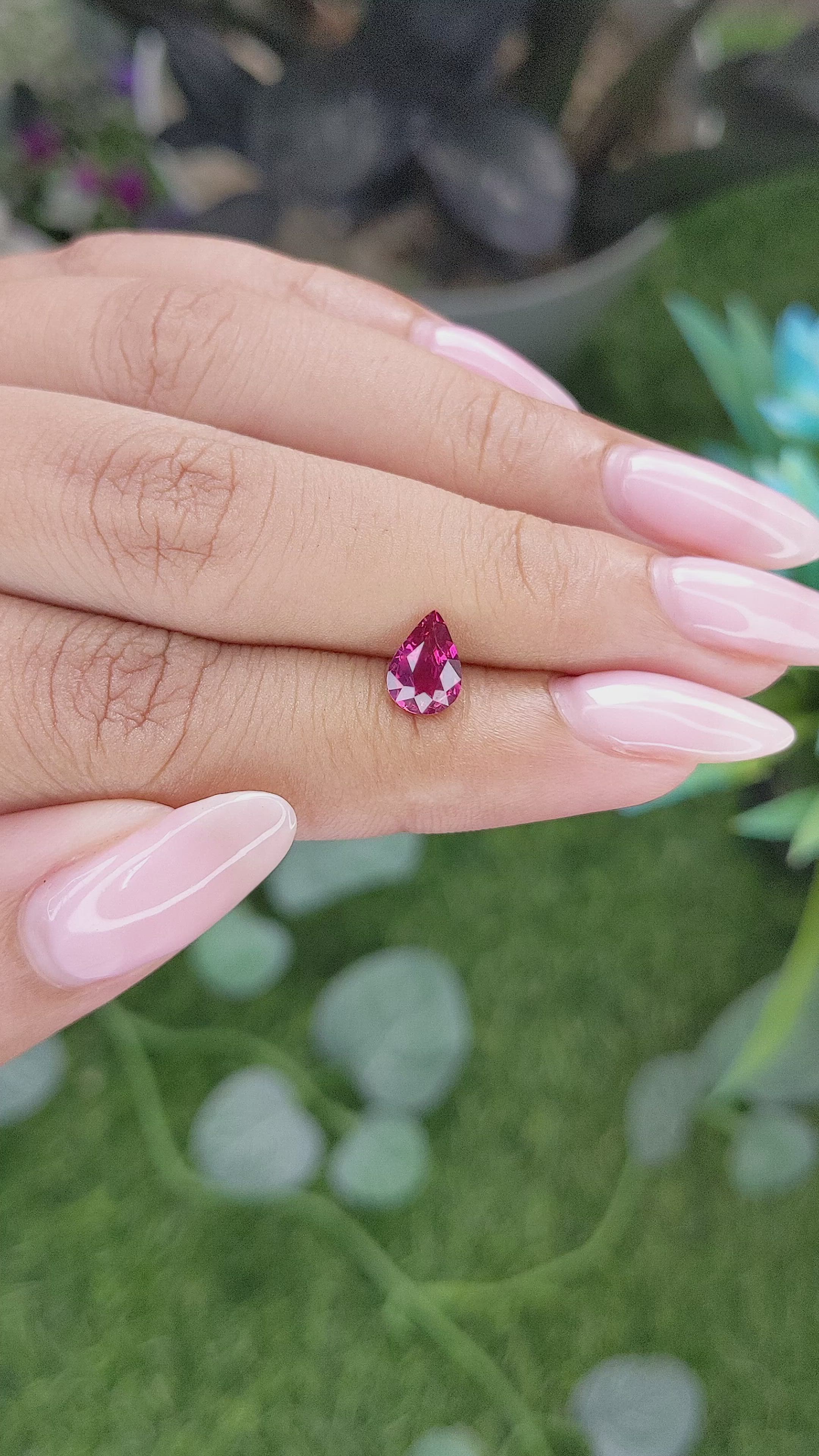 1.06 Ct. Purplish Red Ruby from Tanzania Size Video