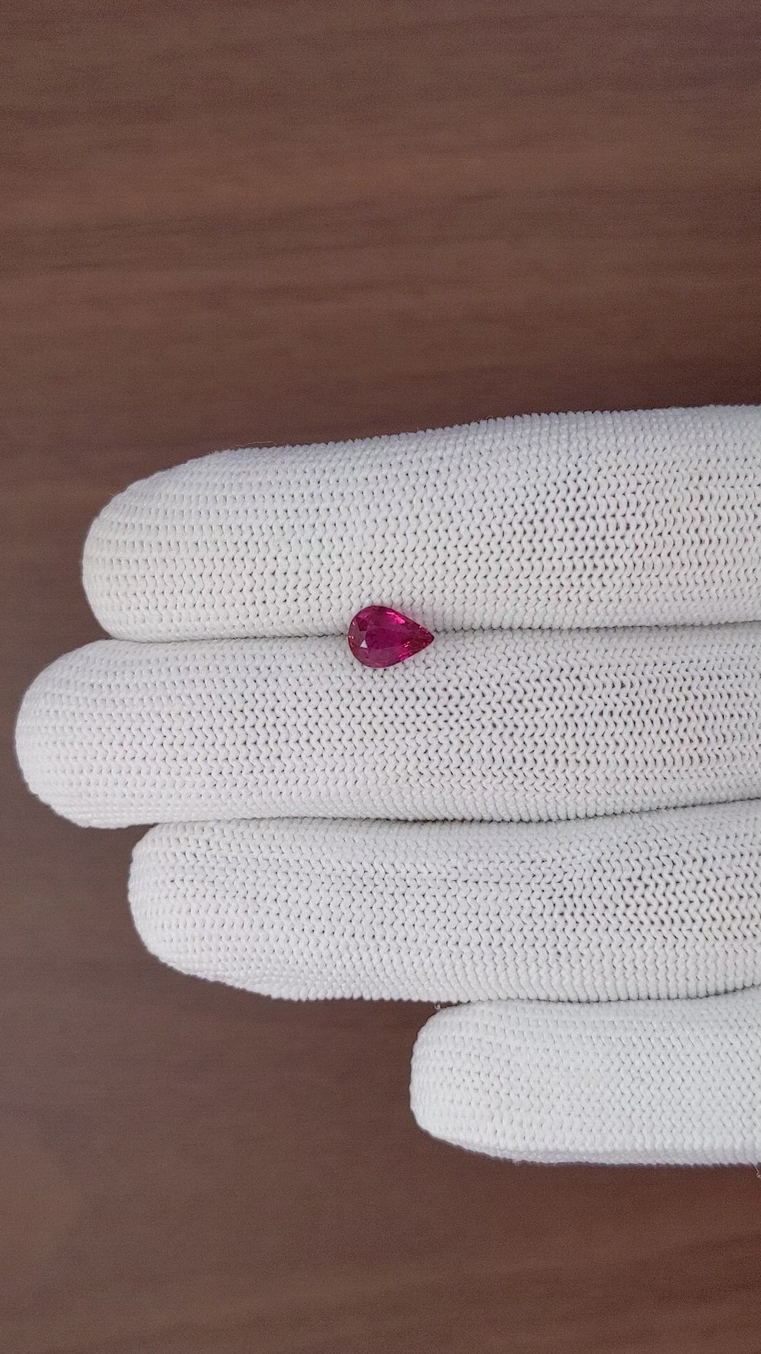 1.06 Ct. Purplish Red Ruby from Tanzania Size Video