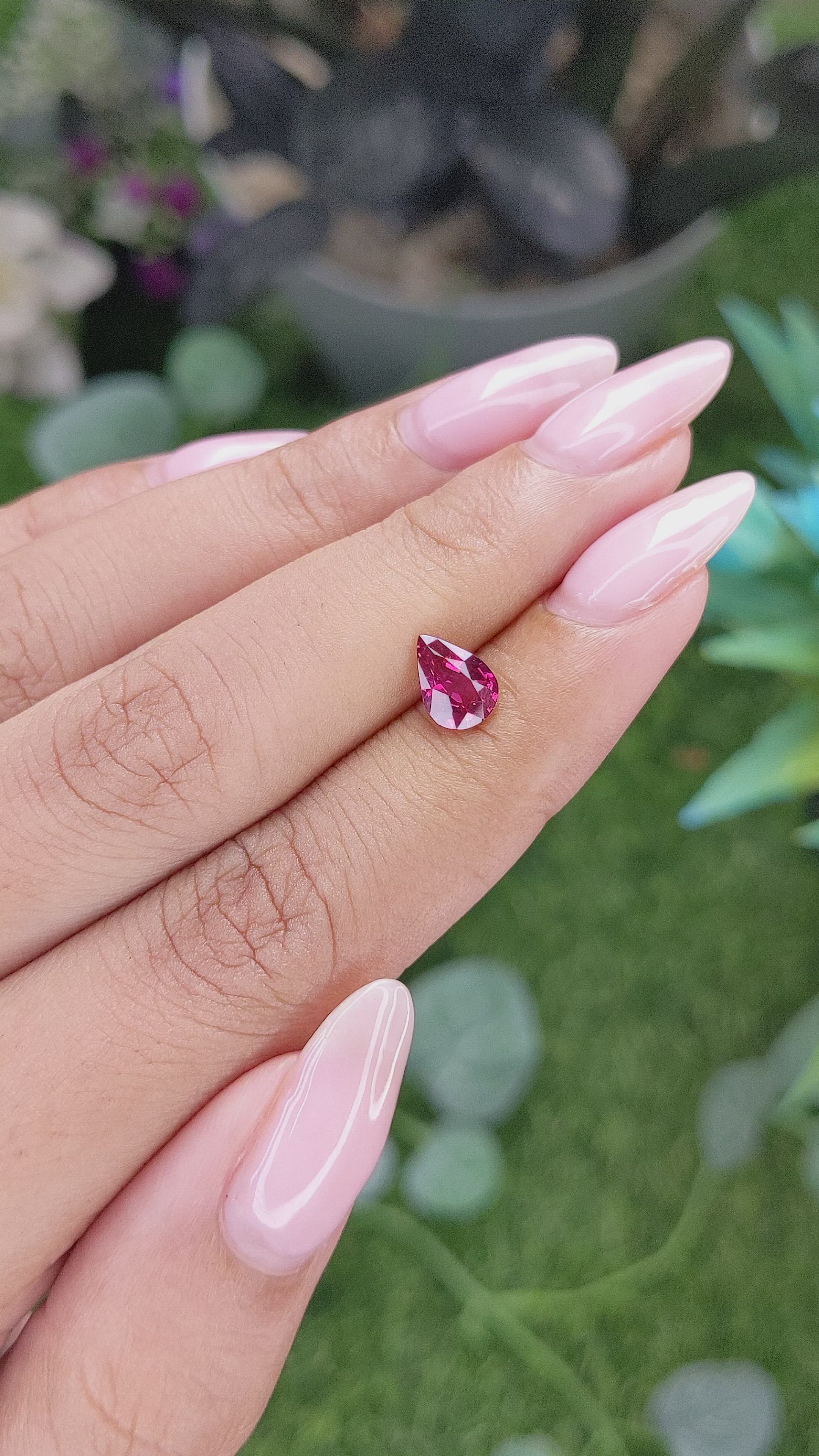 1.06 Ct. Purplish Red Ruby from Tanzania Size Video