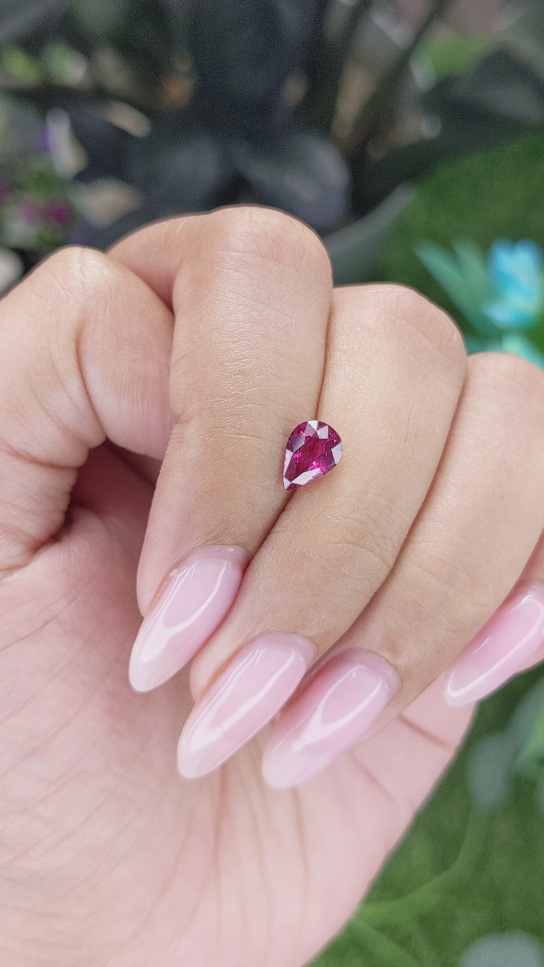 1.06 Ct. Purplish Red Ruby from Tanzania Size Video