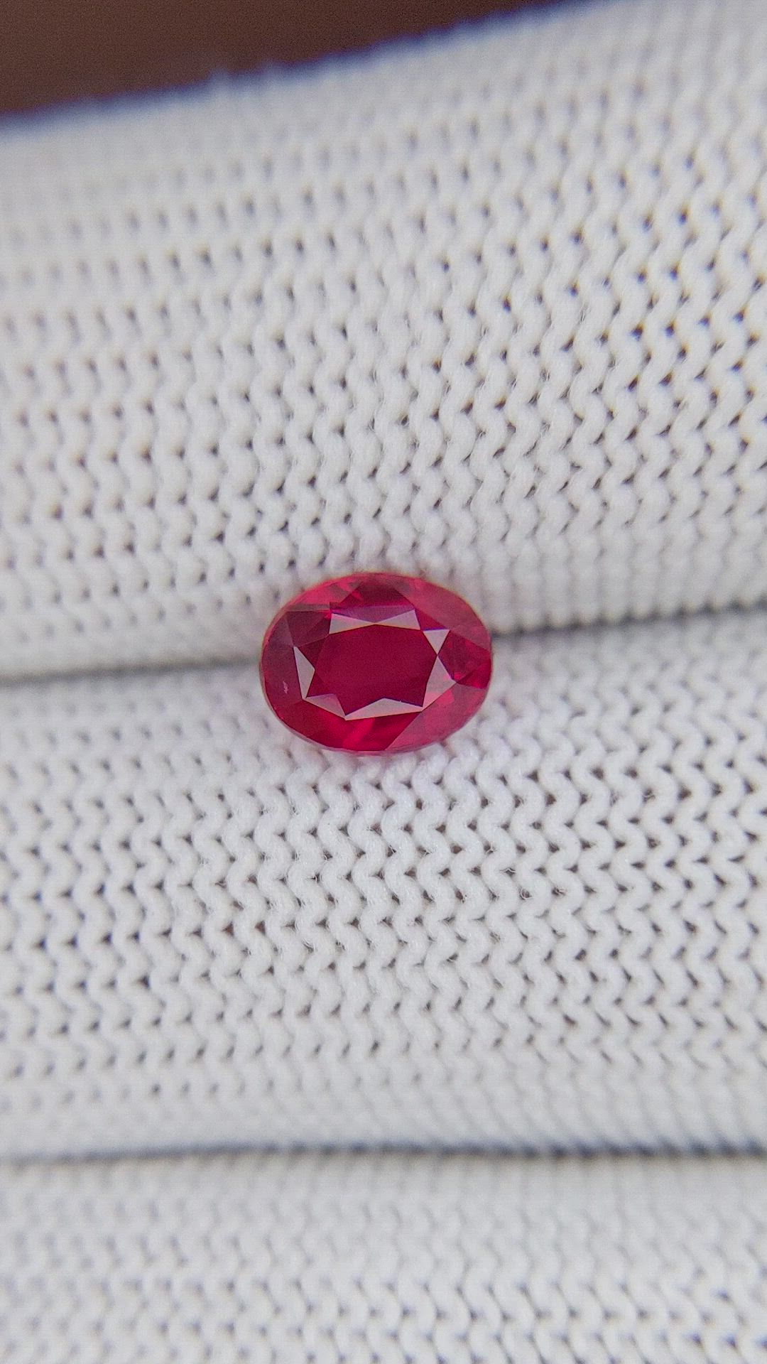 1.50 Ct. Pinkish Red Ruby from Tanzania Size Video