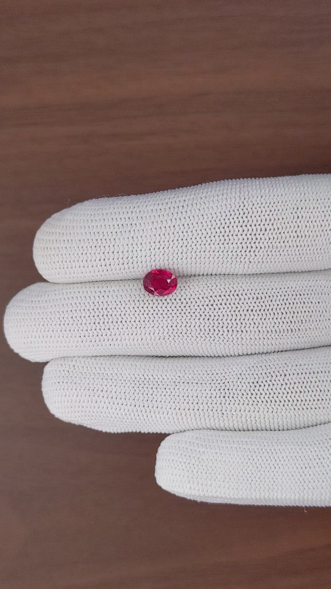 1.50 Ct. Pinkish Red Ruby from Tanzania Size Video
