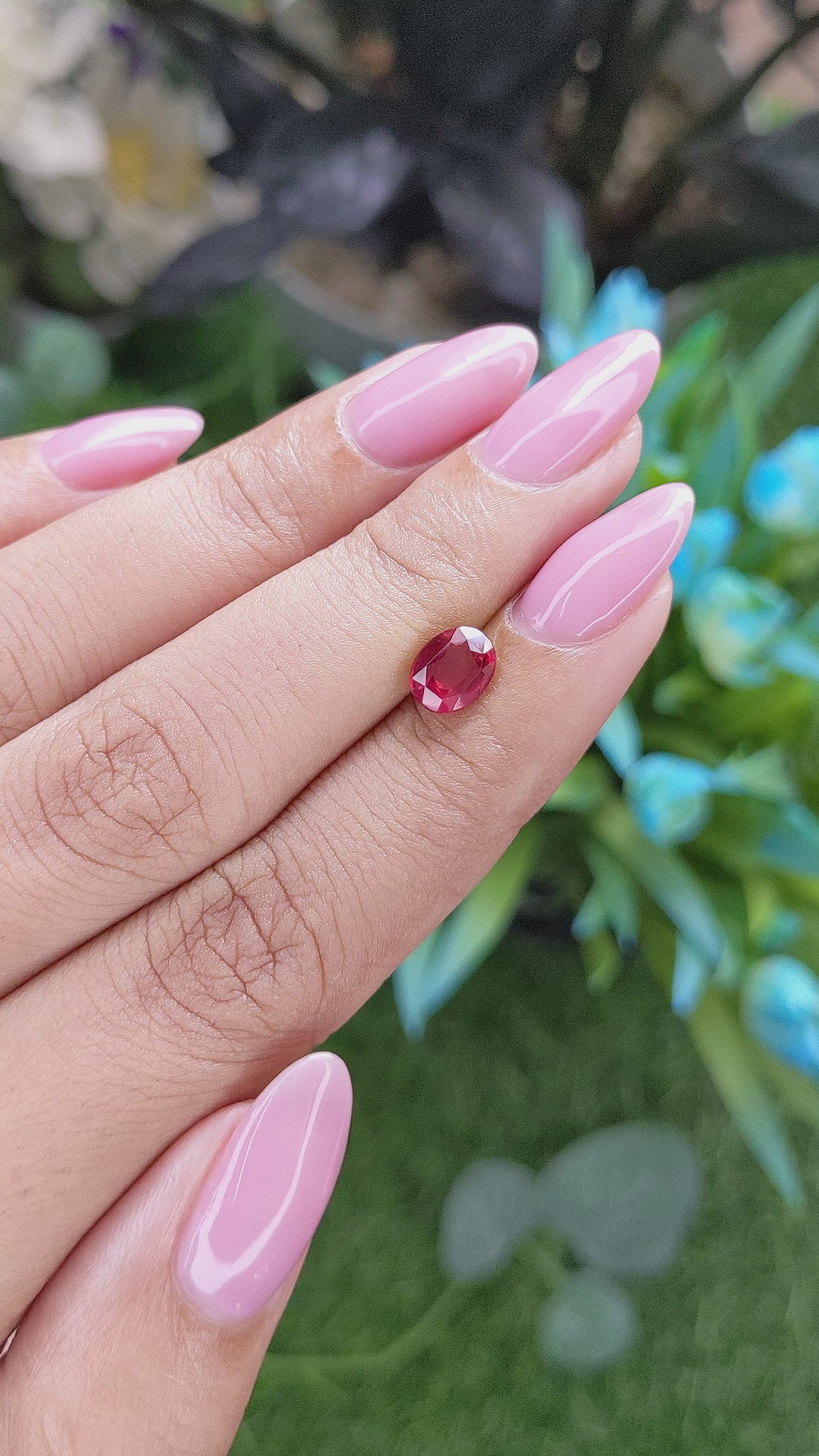1.50 Ct. Pinkish Red Ruby from Tanzania Size Video