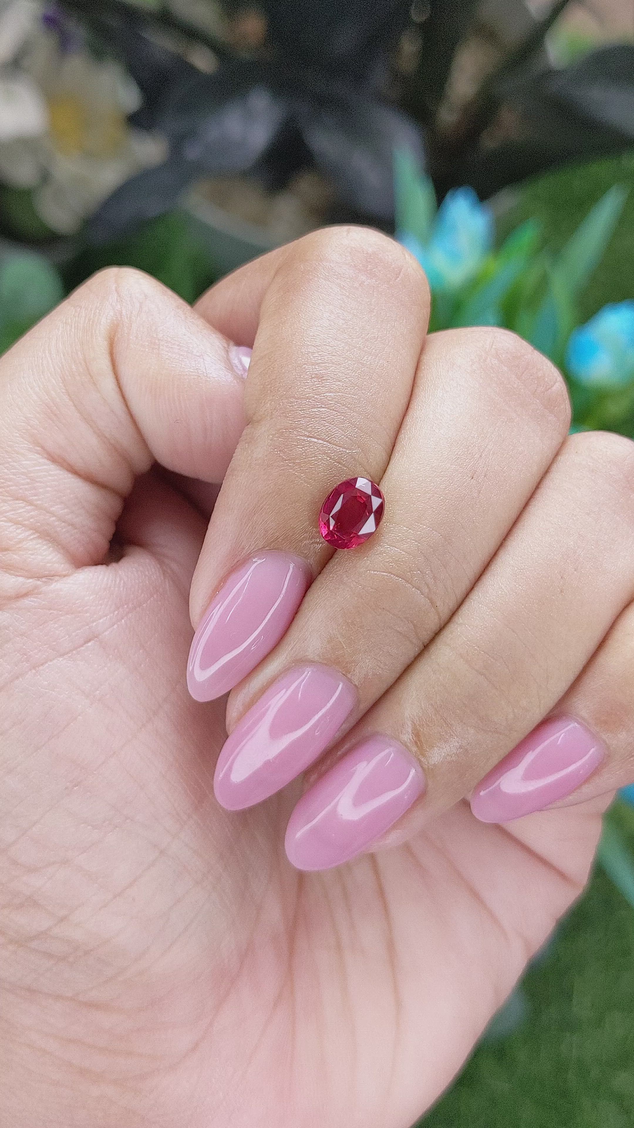1.50 Ct. Pinkish Red Ruby from Tanzania Size Video