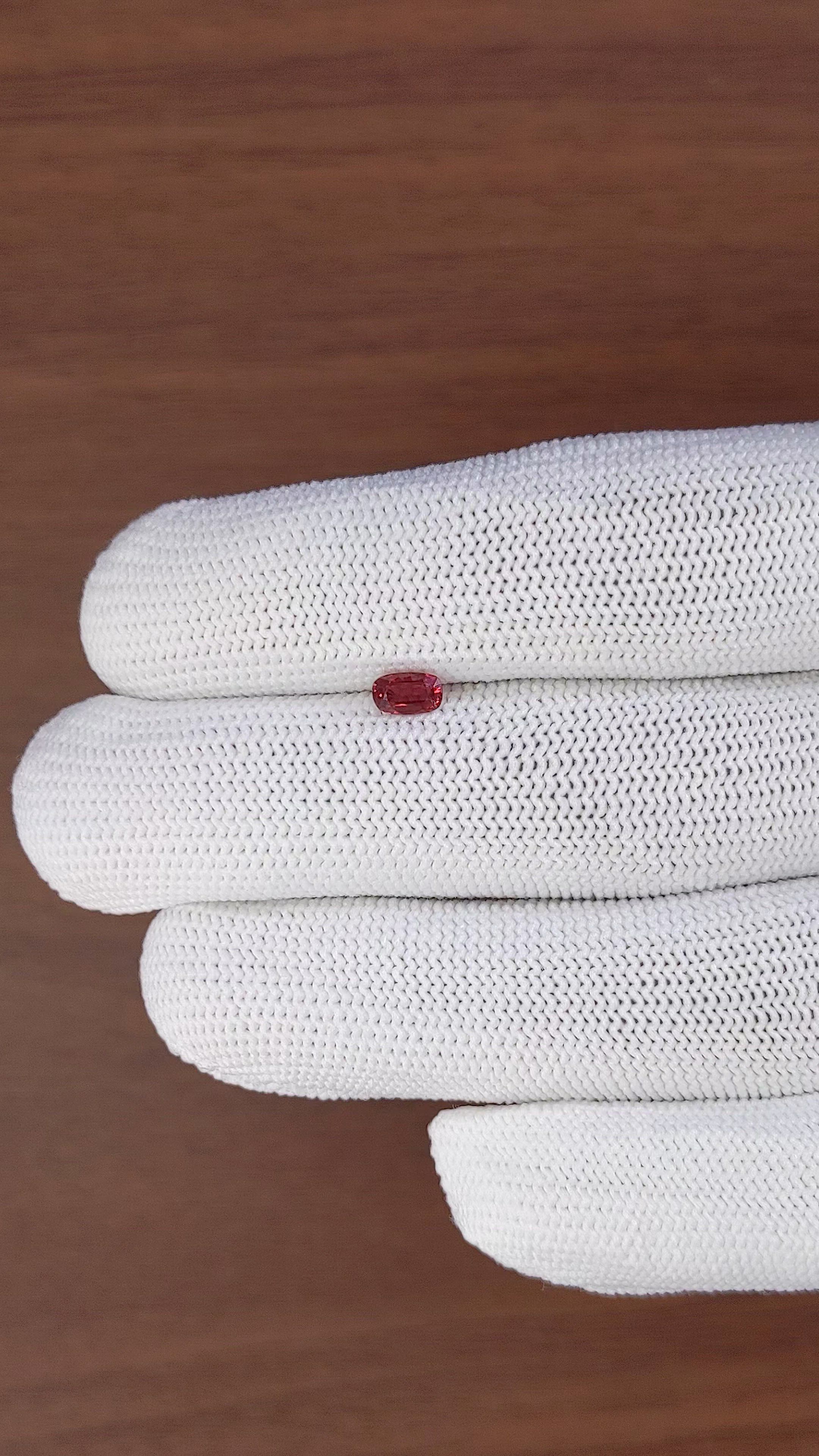 0.44 Ct. Ruby from Mozambique Size Video