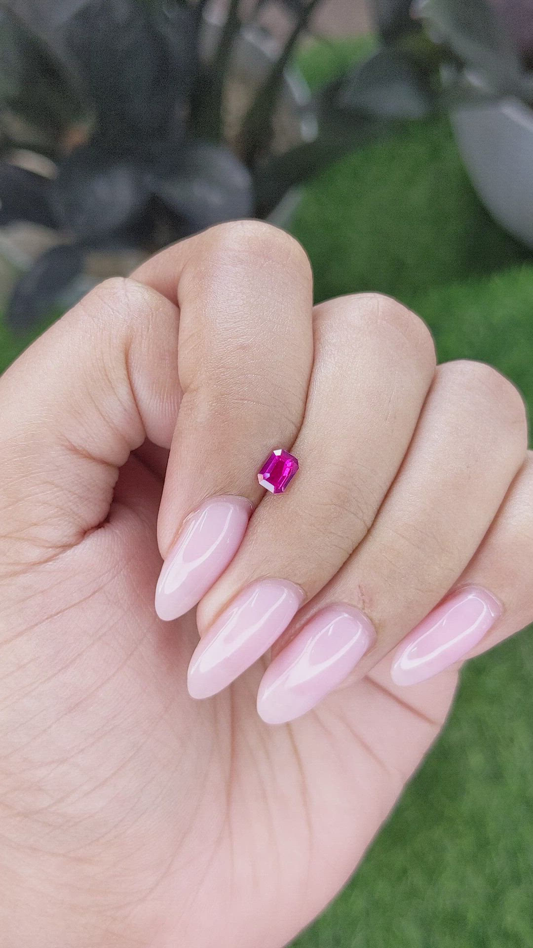 0.43 Ct. Pinkish Red Ruby from Mozambique Size Video