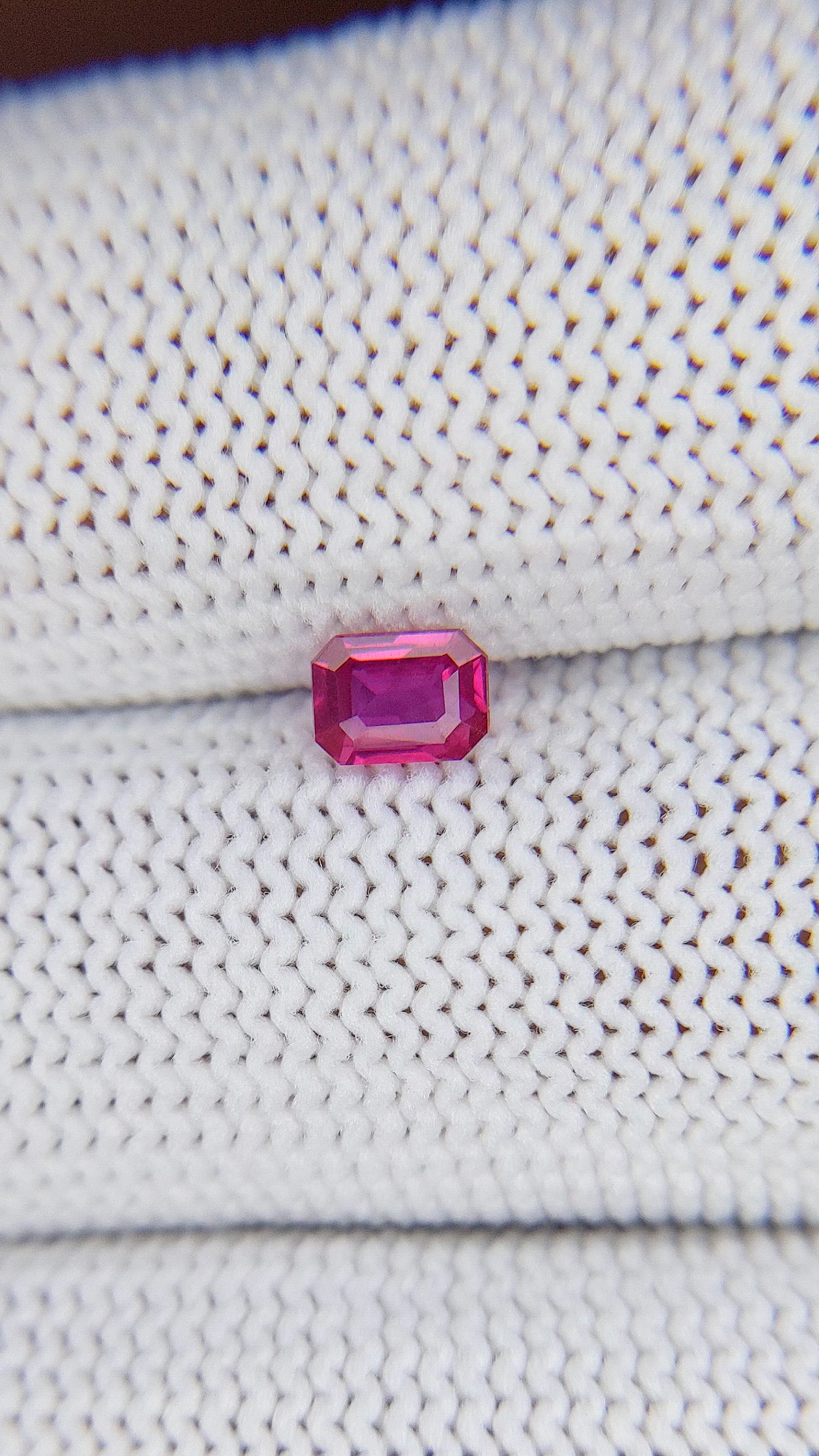 0.43 Ct. Pinkish Red Ruby from Mozambique Size Video