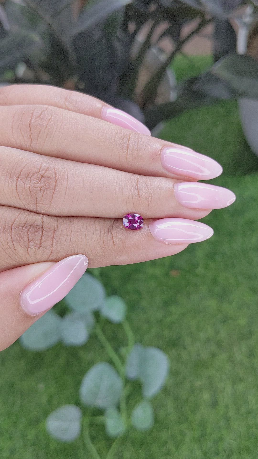 0.69 Ct. Pinkish Red Ruby from Mozambique Size Video