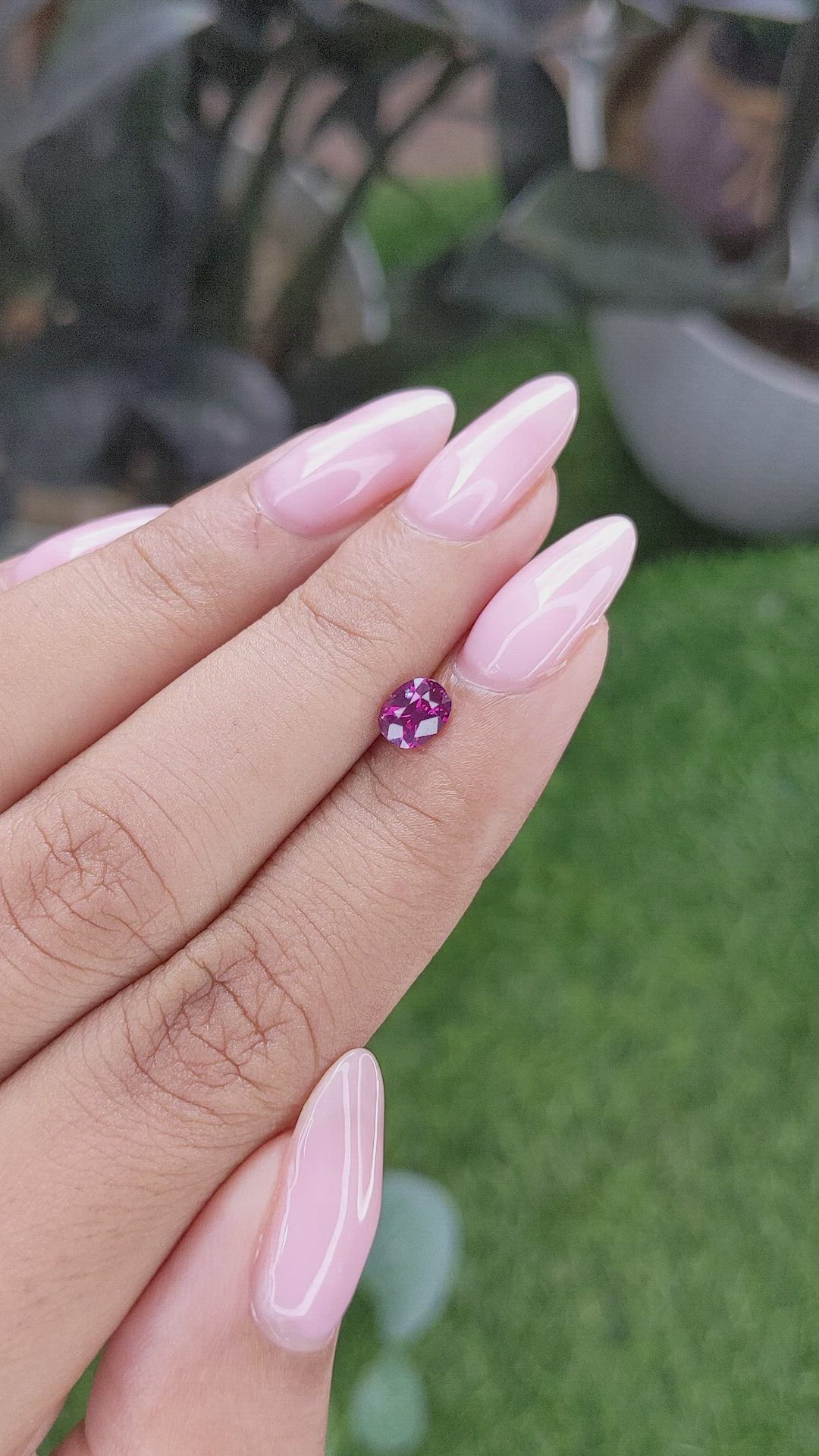0.69 Ct. Pinkish Red Ruby from Mozambique Size Video
