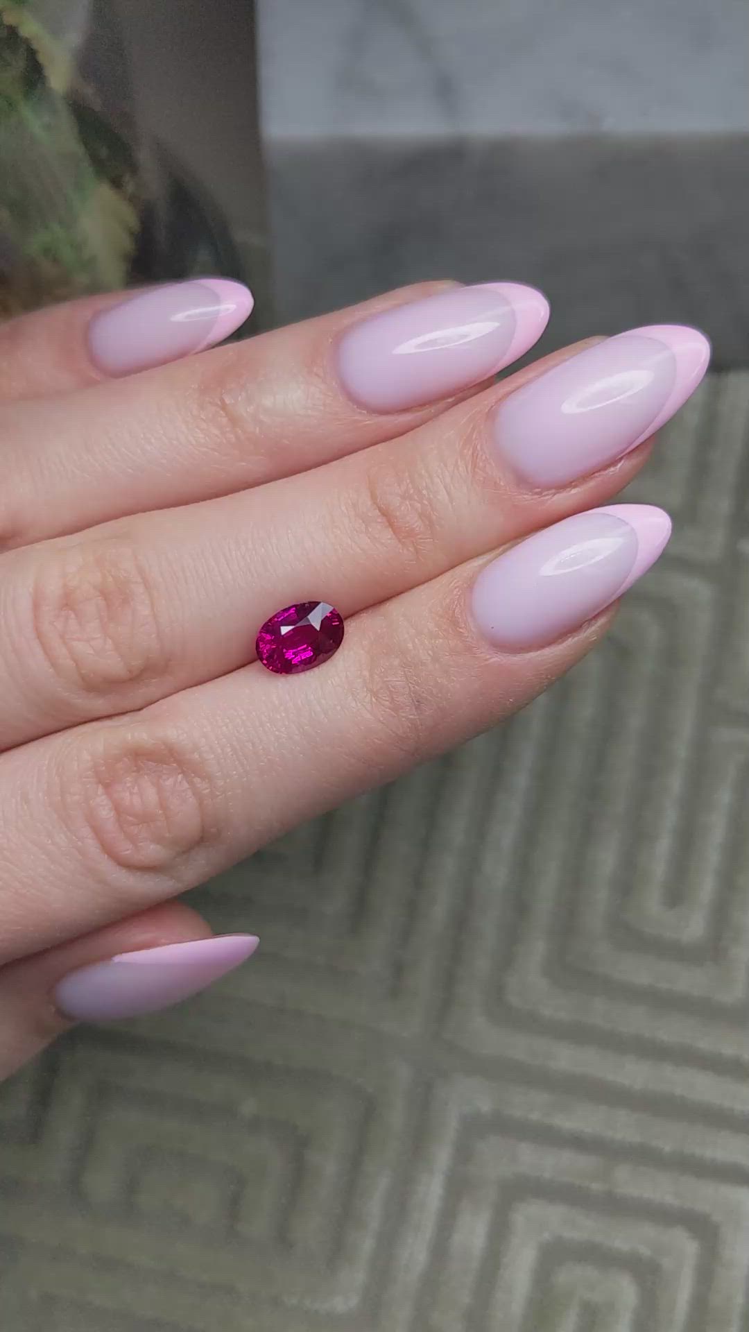 2.05 Ct. Pinkish Red Ruby from Mozambique Size Video