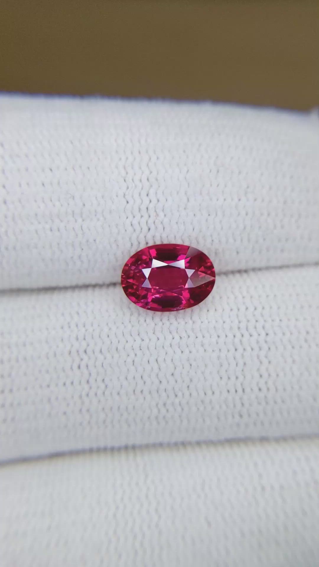 2.05 Ct. Pinkish Red Ruby from Mozambique Size Video