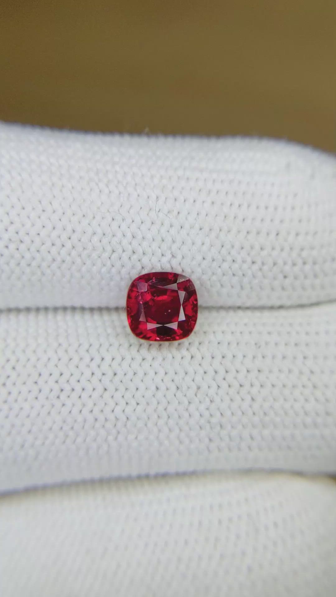 1.64 Ct. Purplish Red Ruby from Madagascar Size Video