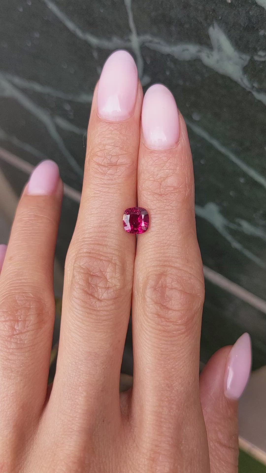 1.64 Ct. Purplish Red Ruby from Madagascar Size Video