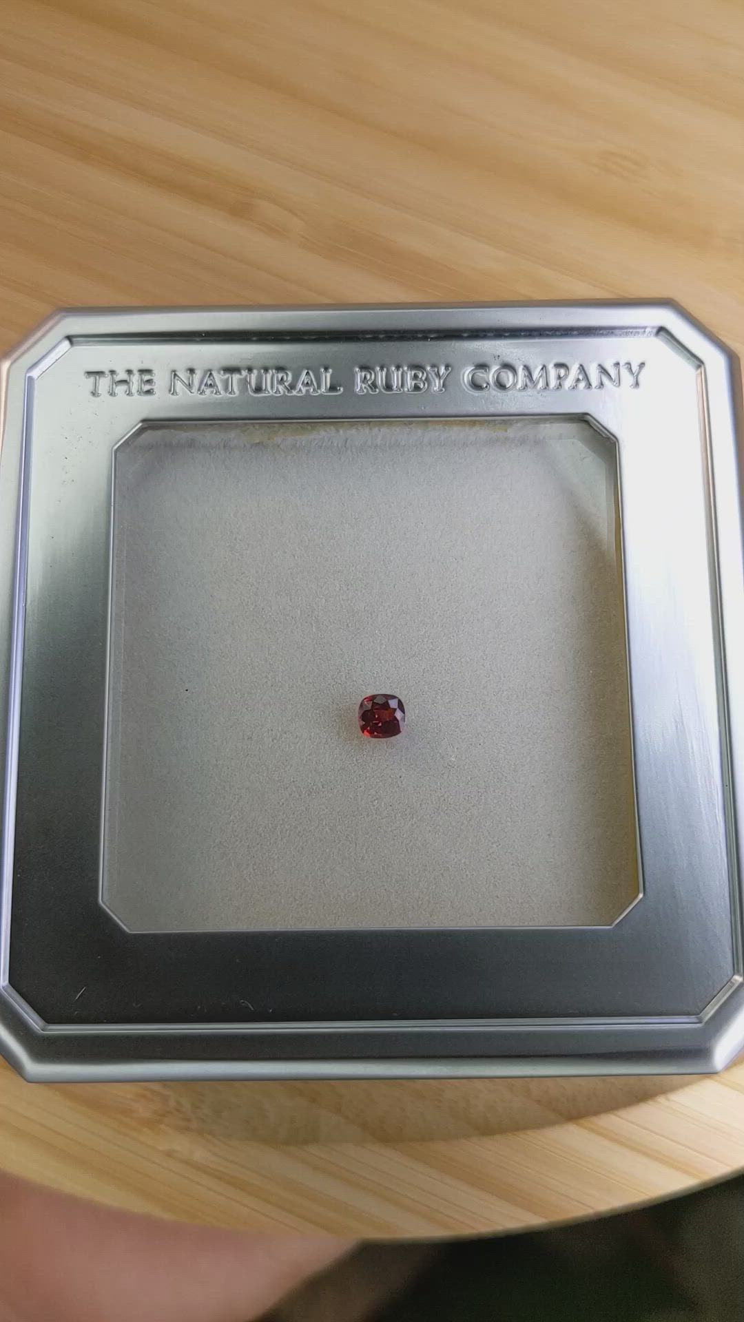 0.24 Ct. Orangish Red Ruby from Burma (Myanmar) Size Video