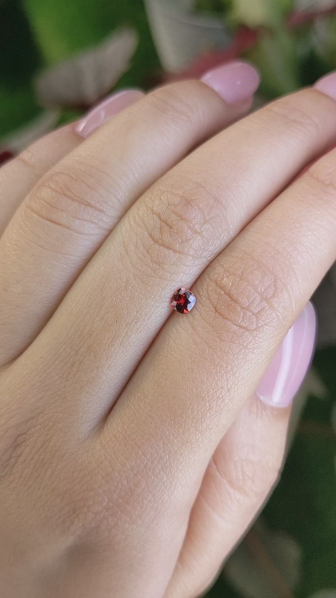 0.24 Ct. Orangish Red Ruby from Burma (Myanmar) Size Video