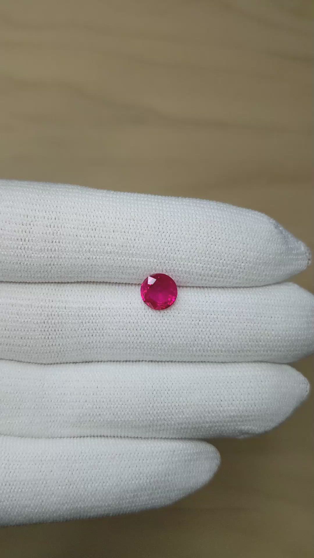 1.68 Ct. Ruby from Burma (Myanmar) Size Video