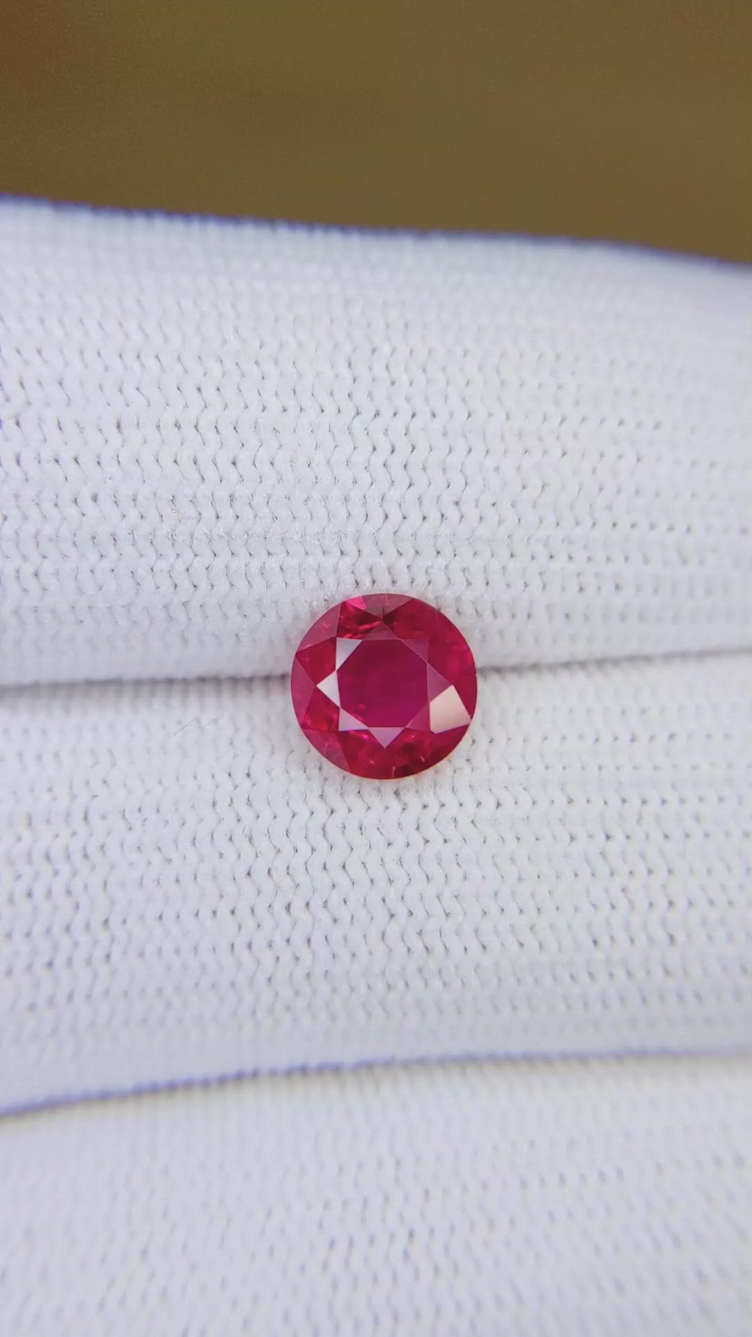 1.68 Ct. Ruby from Burma (Myanmar) Size Video