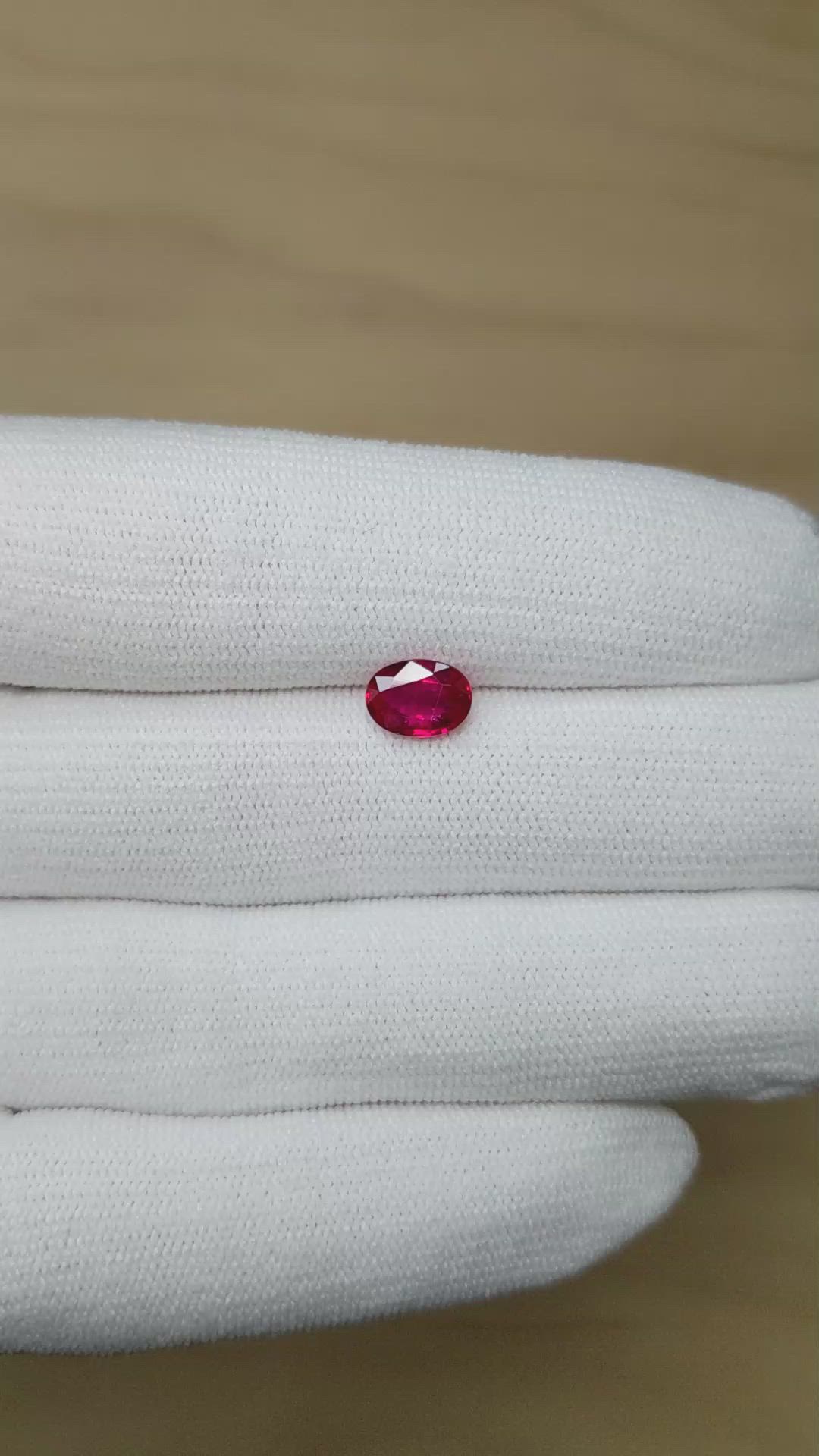 1.52 Ct. Ruby from Mozambique Size Video
