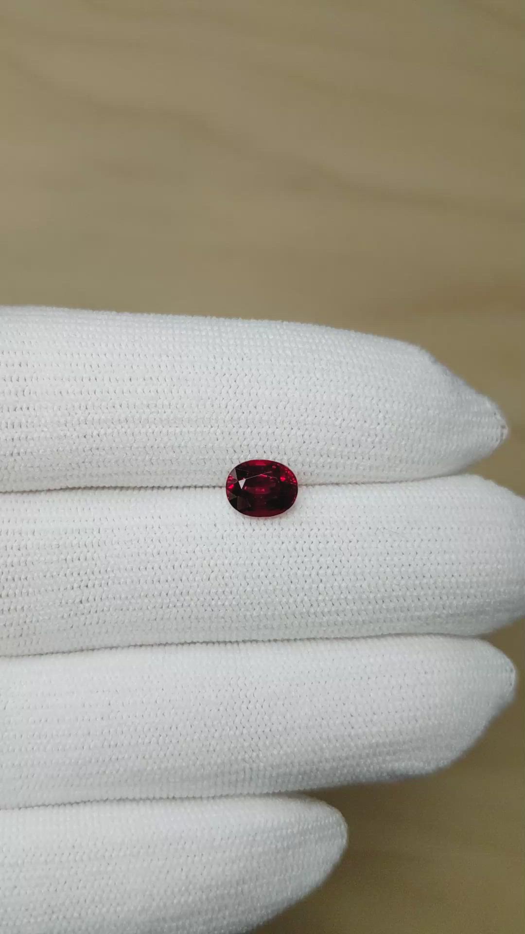 1.61 Ct. Ruby from Mozambique Size Video