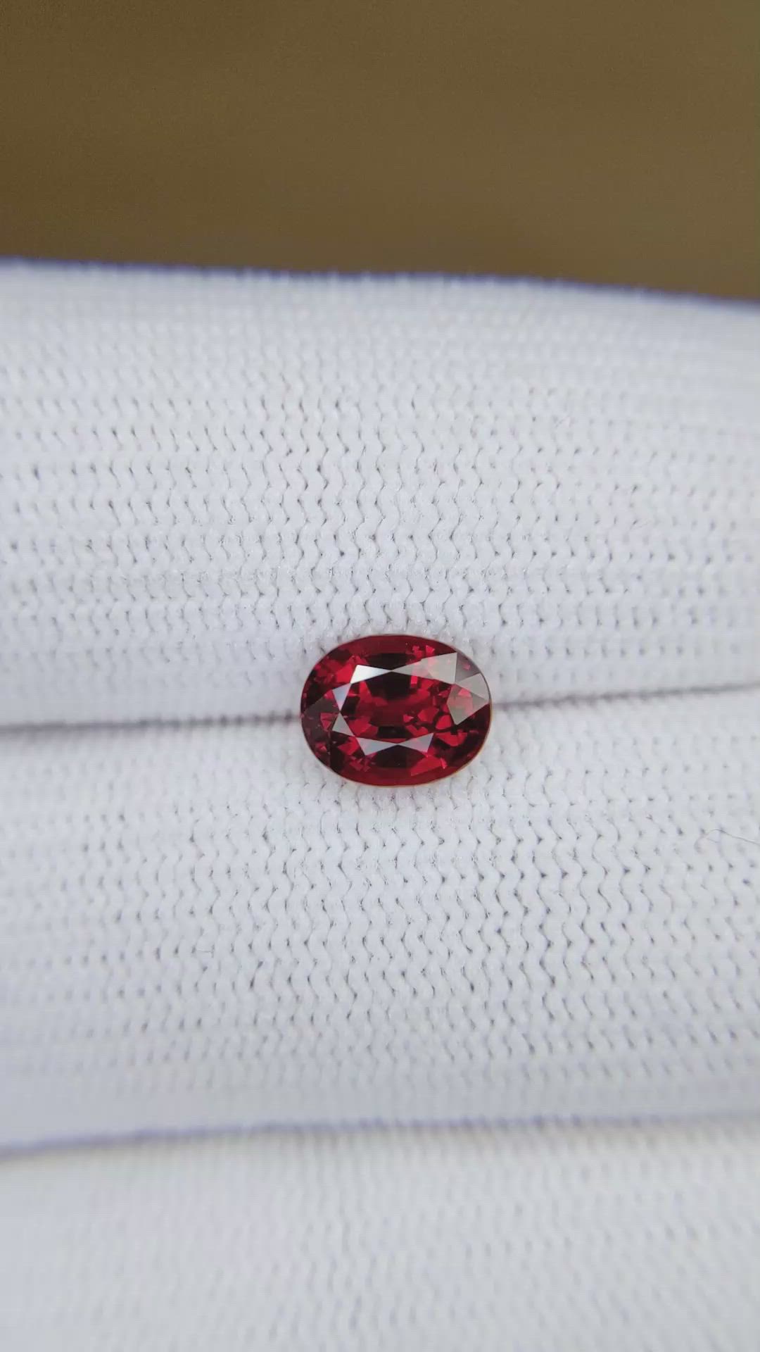 1.61 Ct. Ruby from Mozambique Size Video