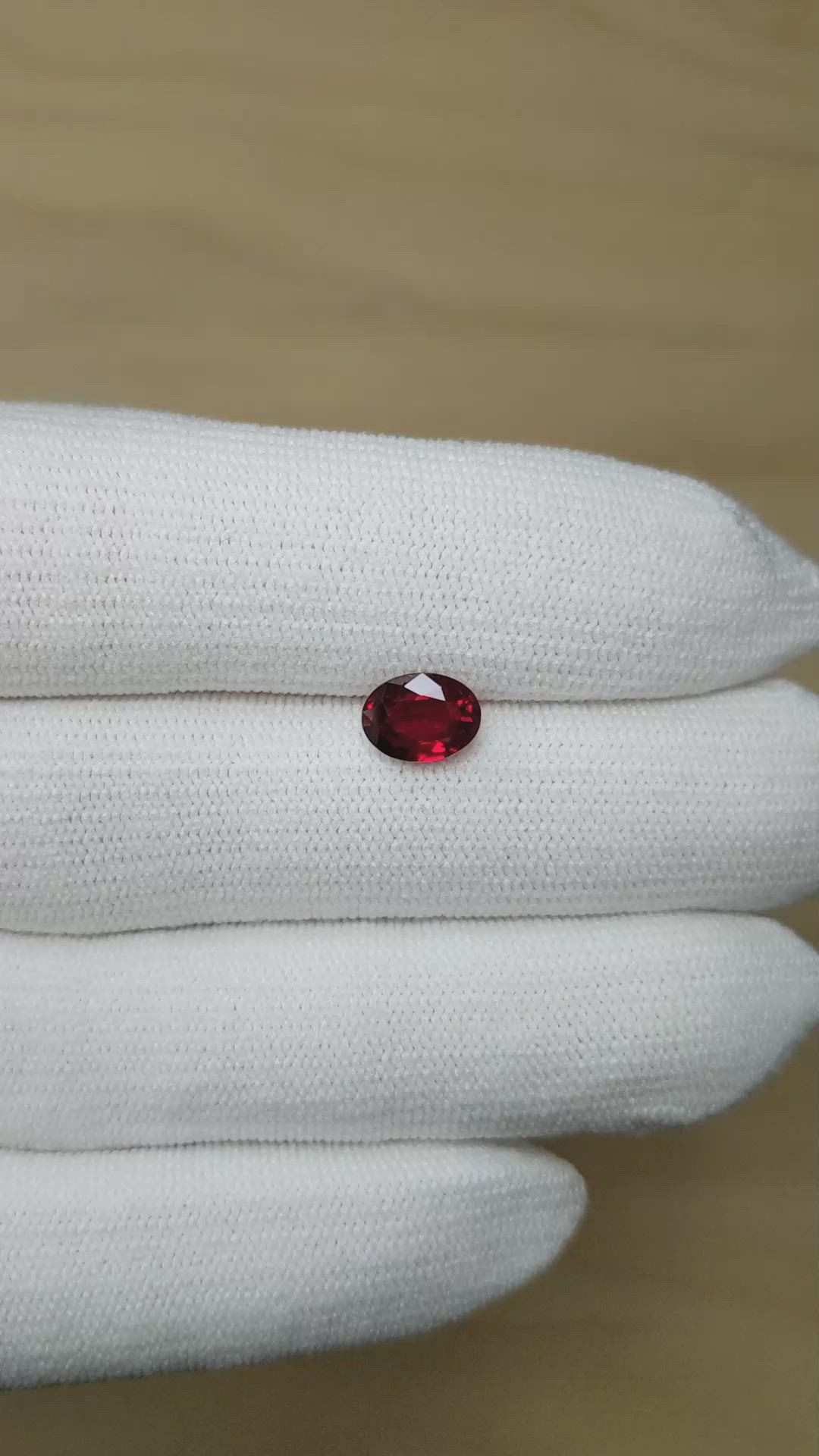 1.71 Ct. Ruby from Mozambique Size Video