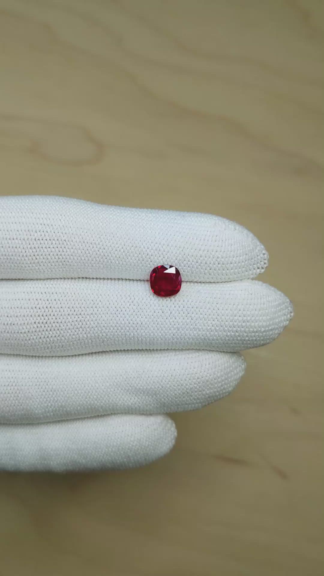 1.40 Ct. Ruby from Burma (Myanmar) Size Video
