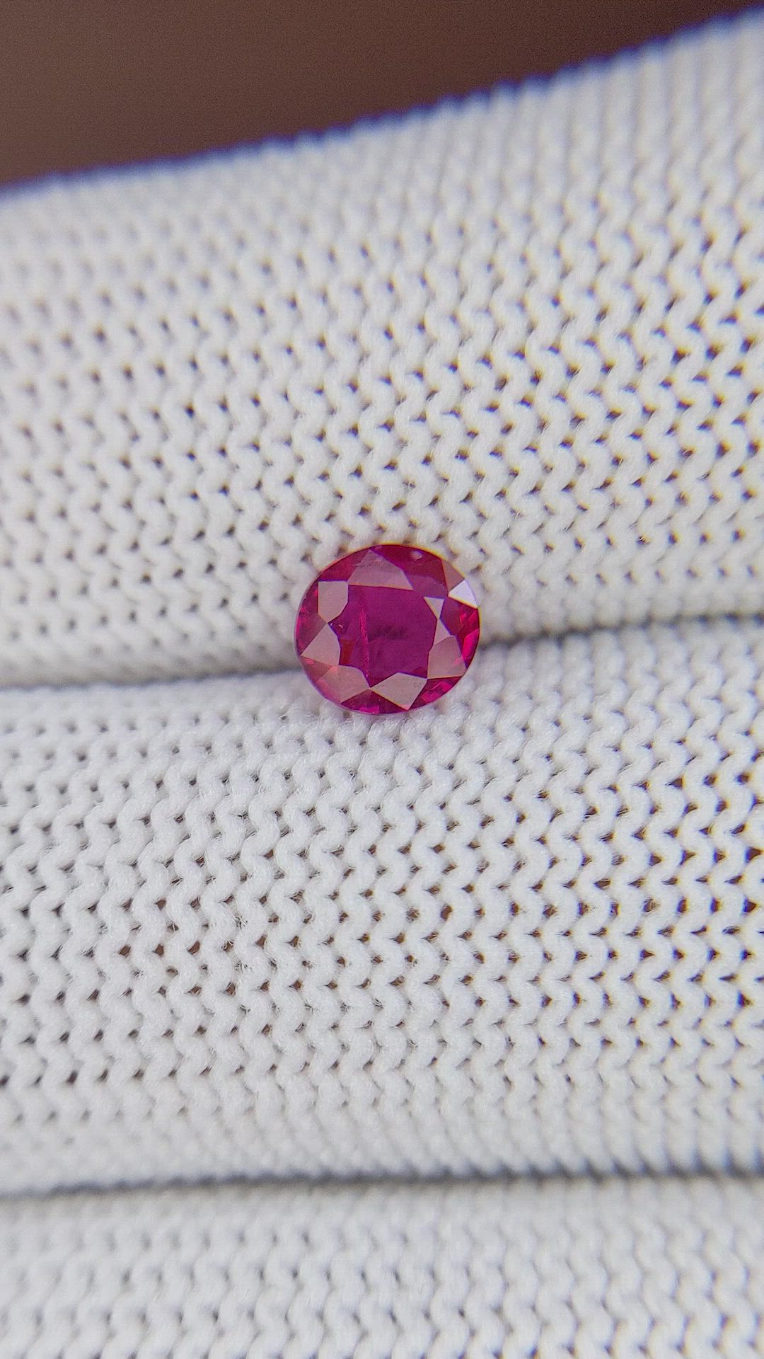 0.68 Ct. Pinkish Red Ruby from Mozambique Size Video