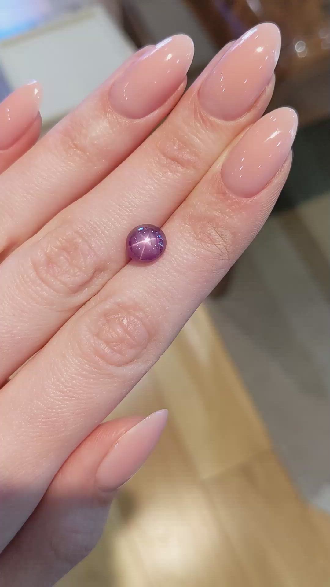 3.83 Ct. Purplish Red Star Ruby from Mozambique Size Video