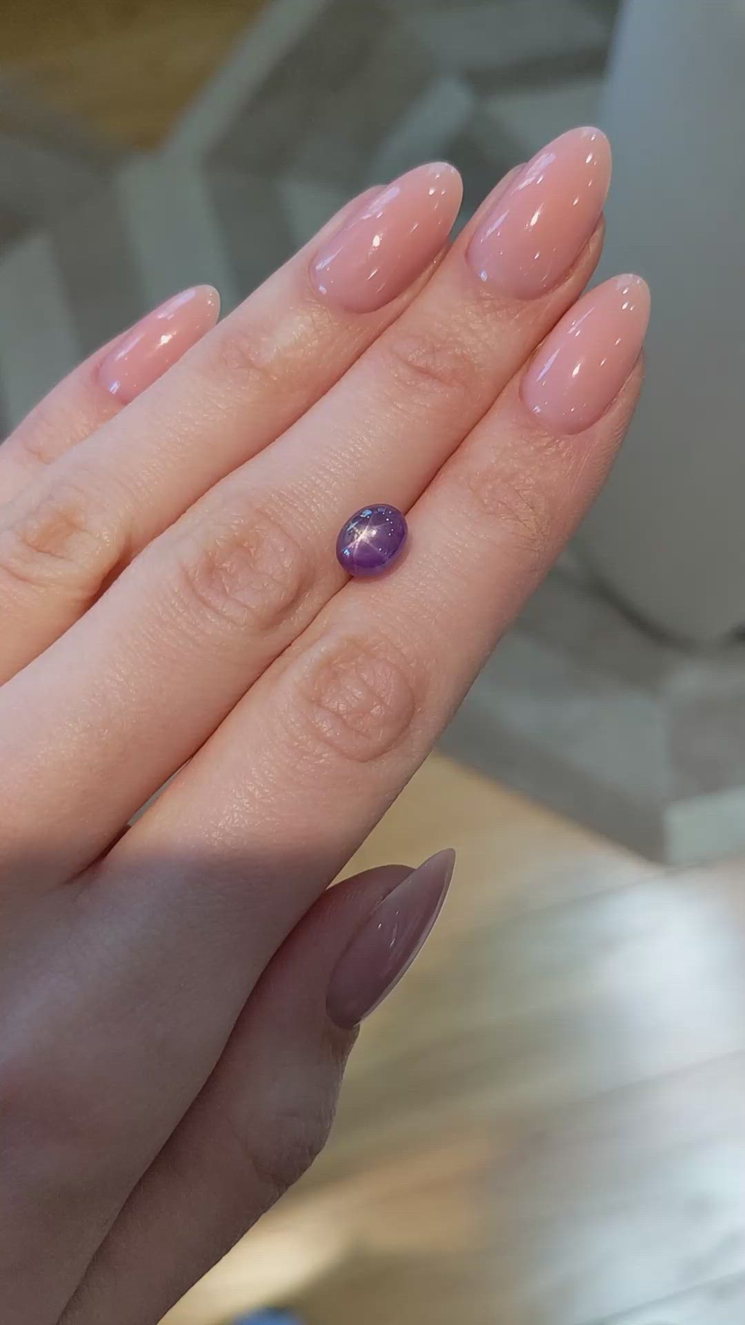 4.32 Ct. Purplish Red Star Ruby from Mozambique Size Video