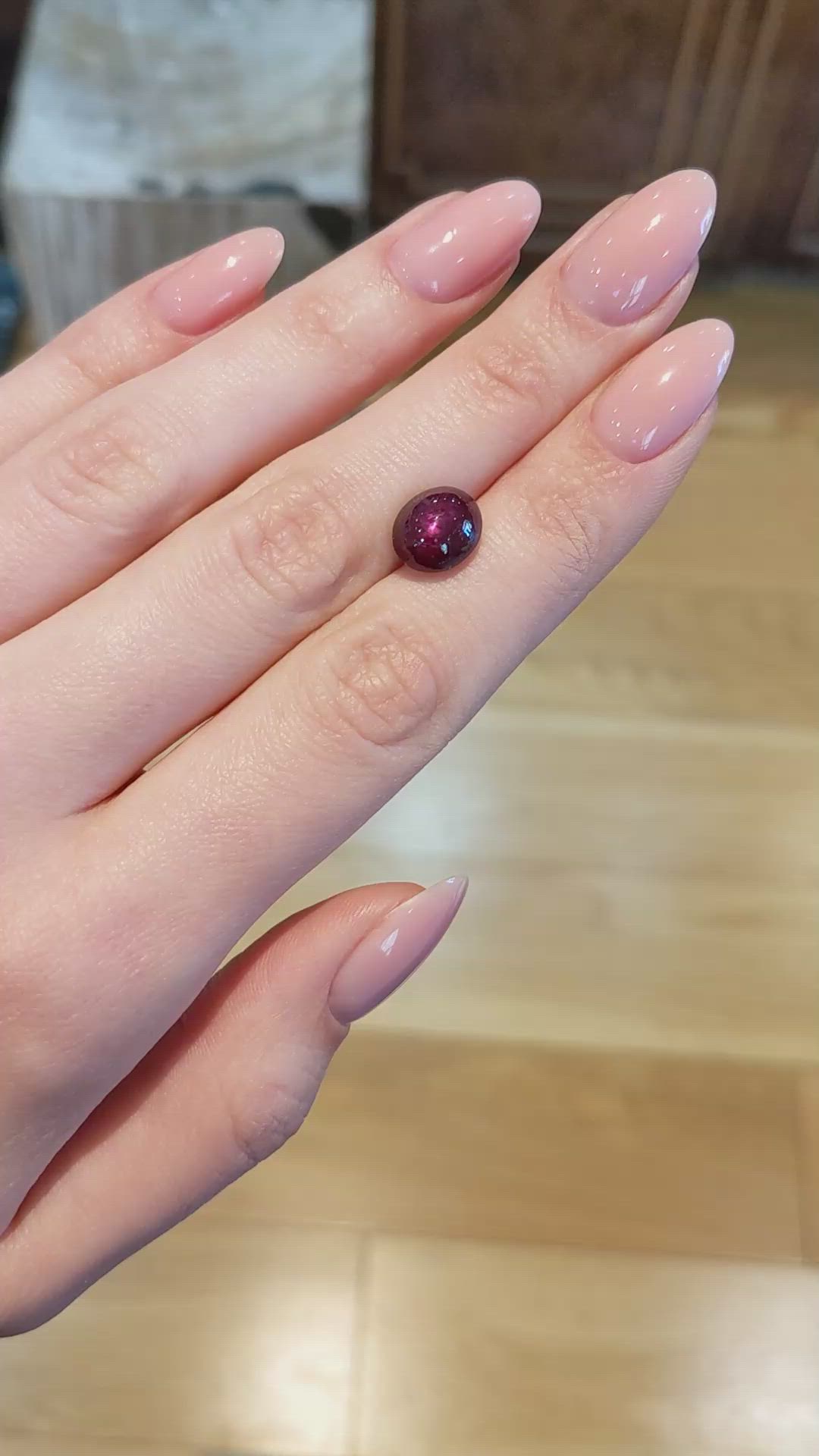 5.83 Ct. Purplish Red Star Ruby from Mozambique Size Video