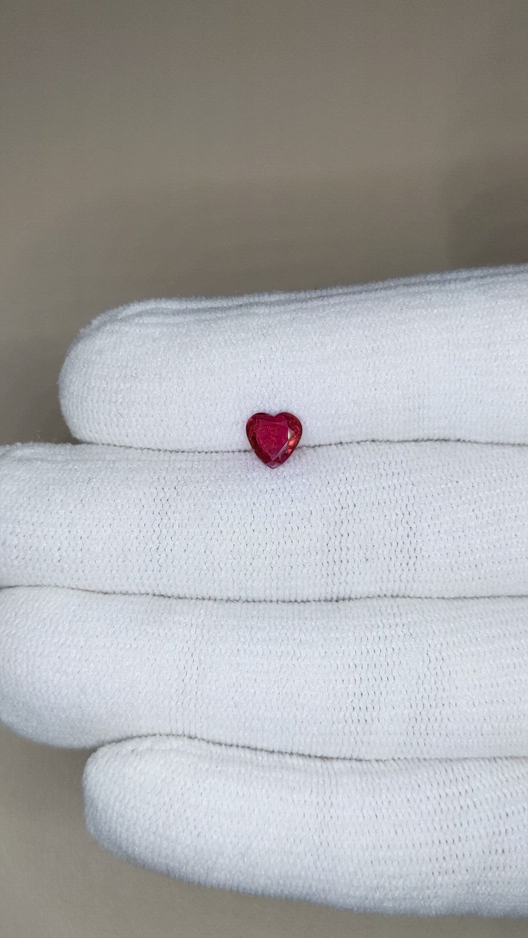 0.82 Ct. Pinkish Red Ruby from Thailand Size Video
