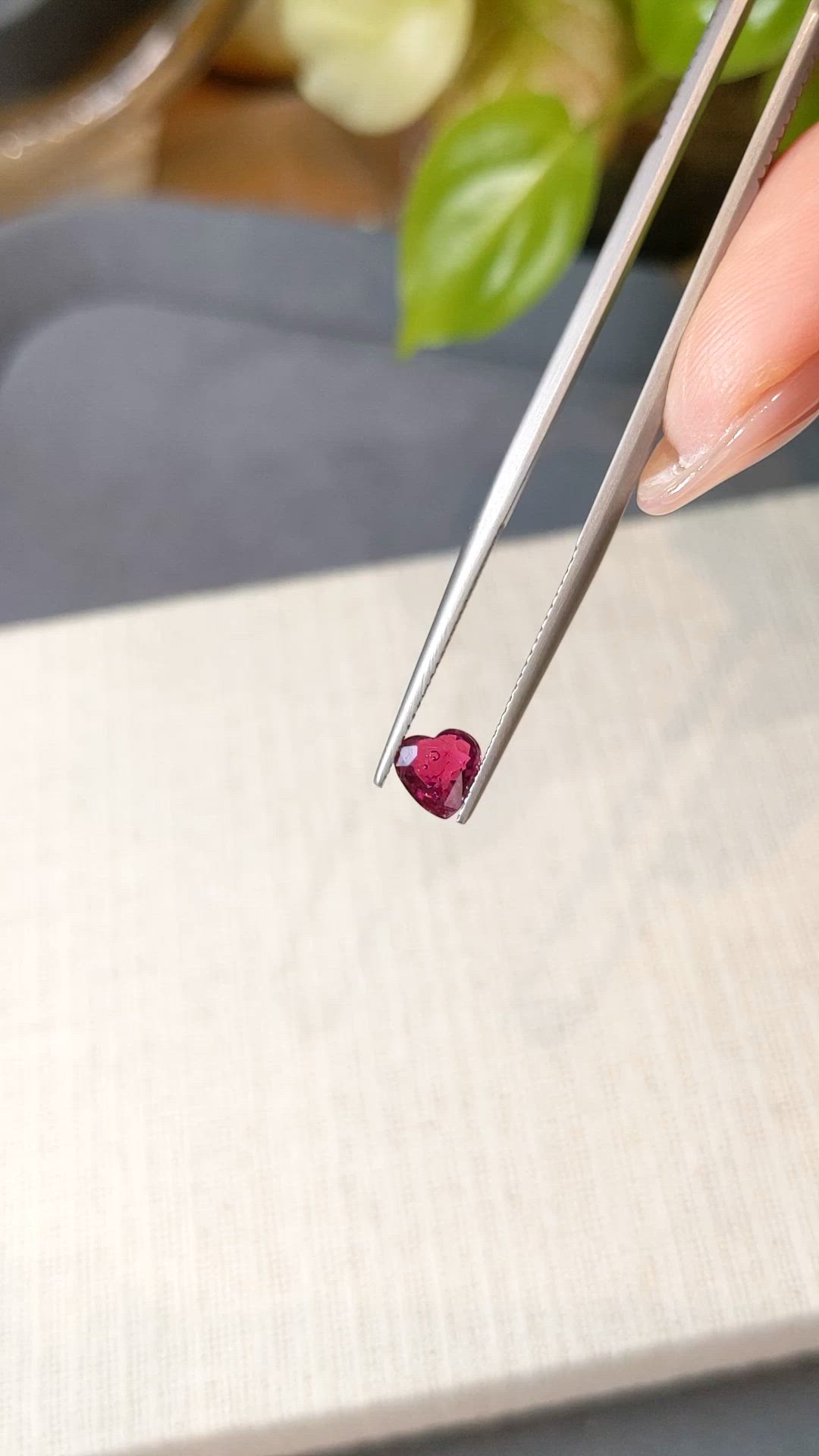 0.82 Ct. Pinkish Red Ruby from Thailand Size Video