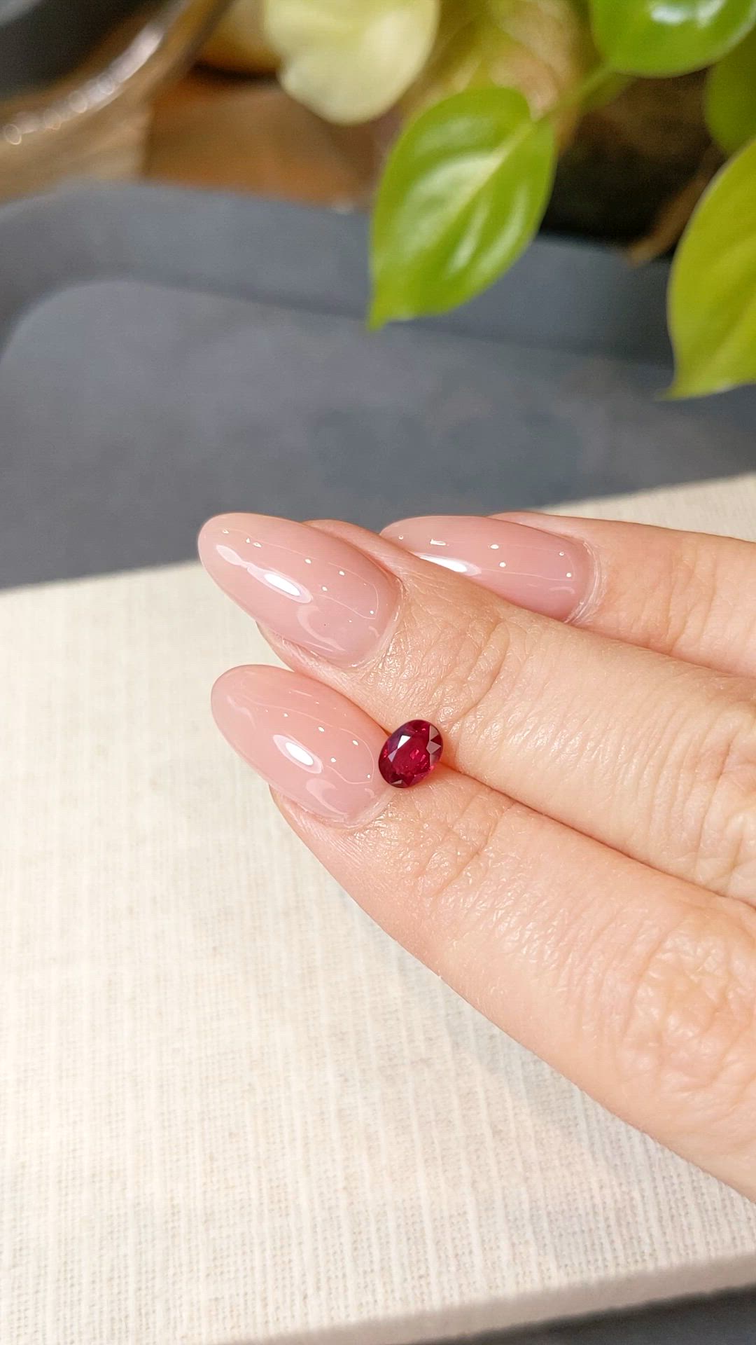0.70 Ct. Purplish Red Ruby from Burma (Myanmar) Size Video