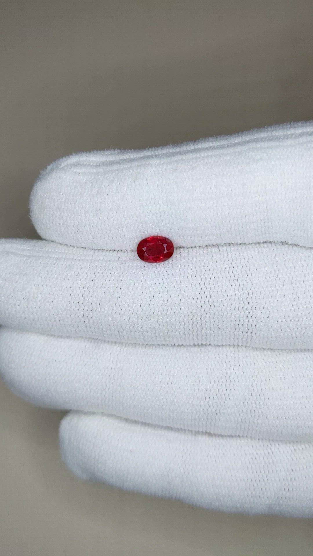 0.70 Ct. Purplish Red Ruby from Burma (Myanmar) Size Video