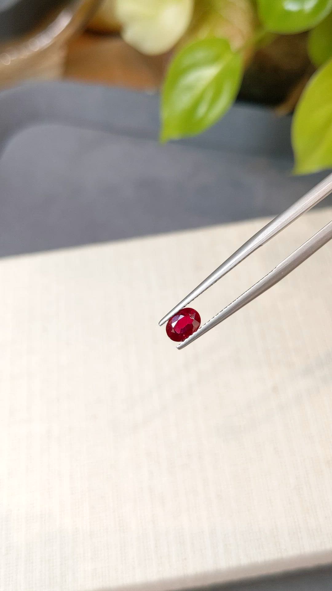0.70 Ct. Purplish Red Ruby from Burma (Myanmar) Size Video