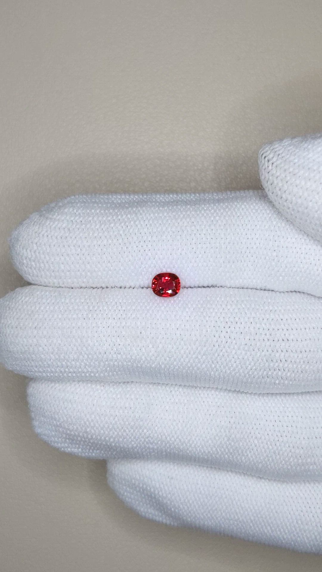 0.49 Ct. Pinkish Red Ruby from Burma (Myanmar) Size Video