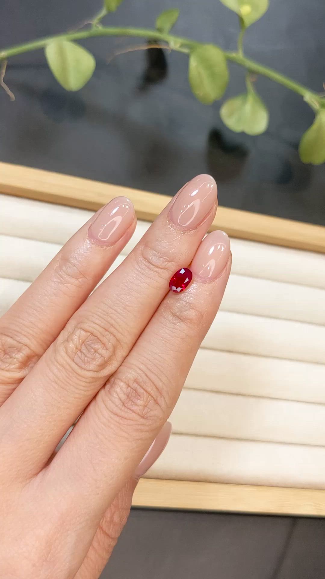 1.07 Ct. Purplish Red Ruby from Burma (Myanmar) Size Video