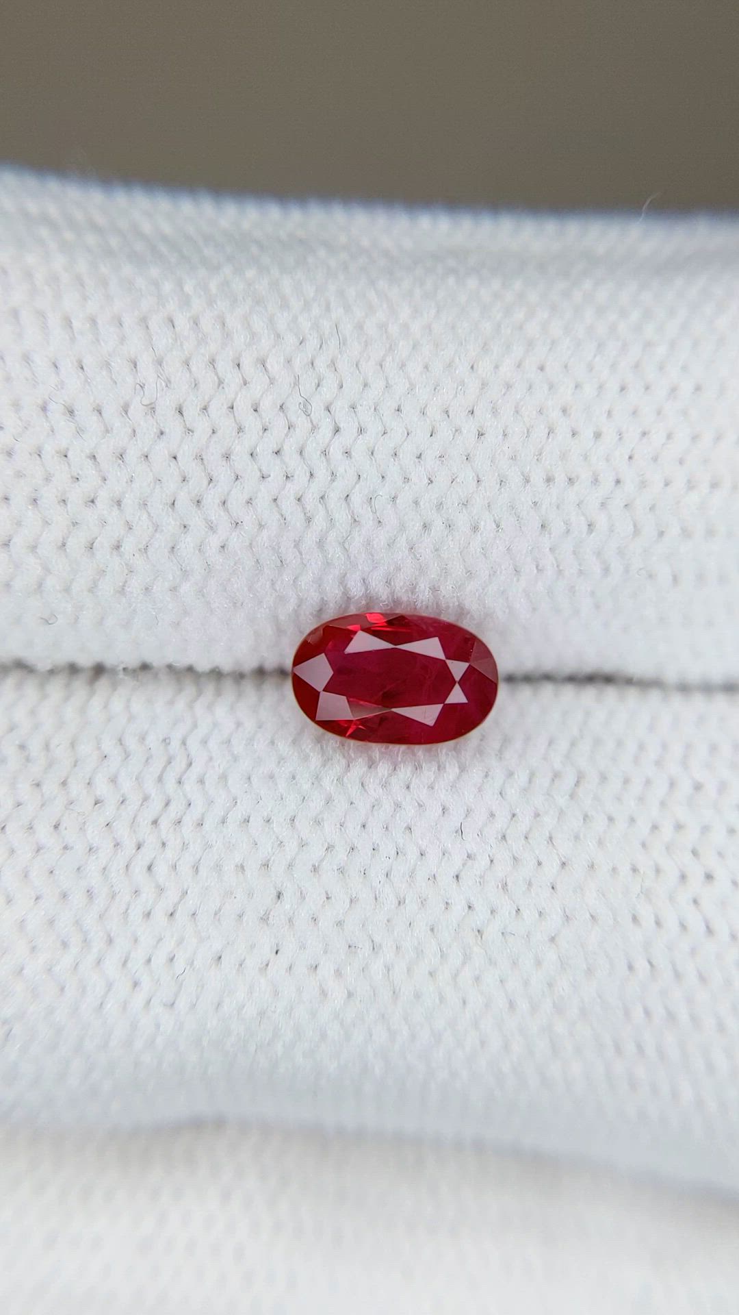 1.07 Ct. Purplish Red Ruby from Burma (Myanmar) Size Video